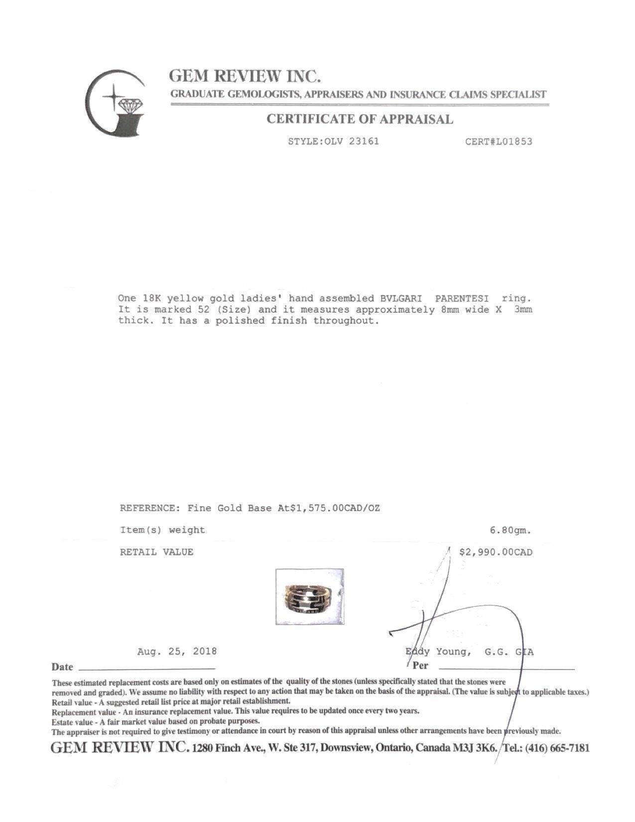 Bulgari Parentesi Ring