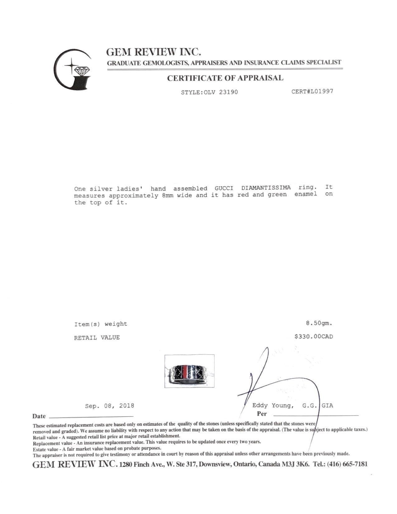 Gucci Diamantissima Ring