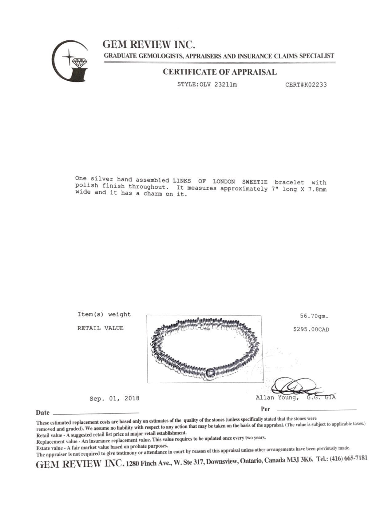 Links of London Sweetie Charm Bracelet