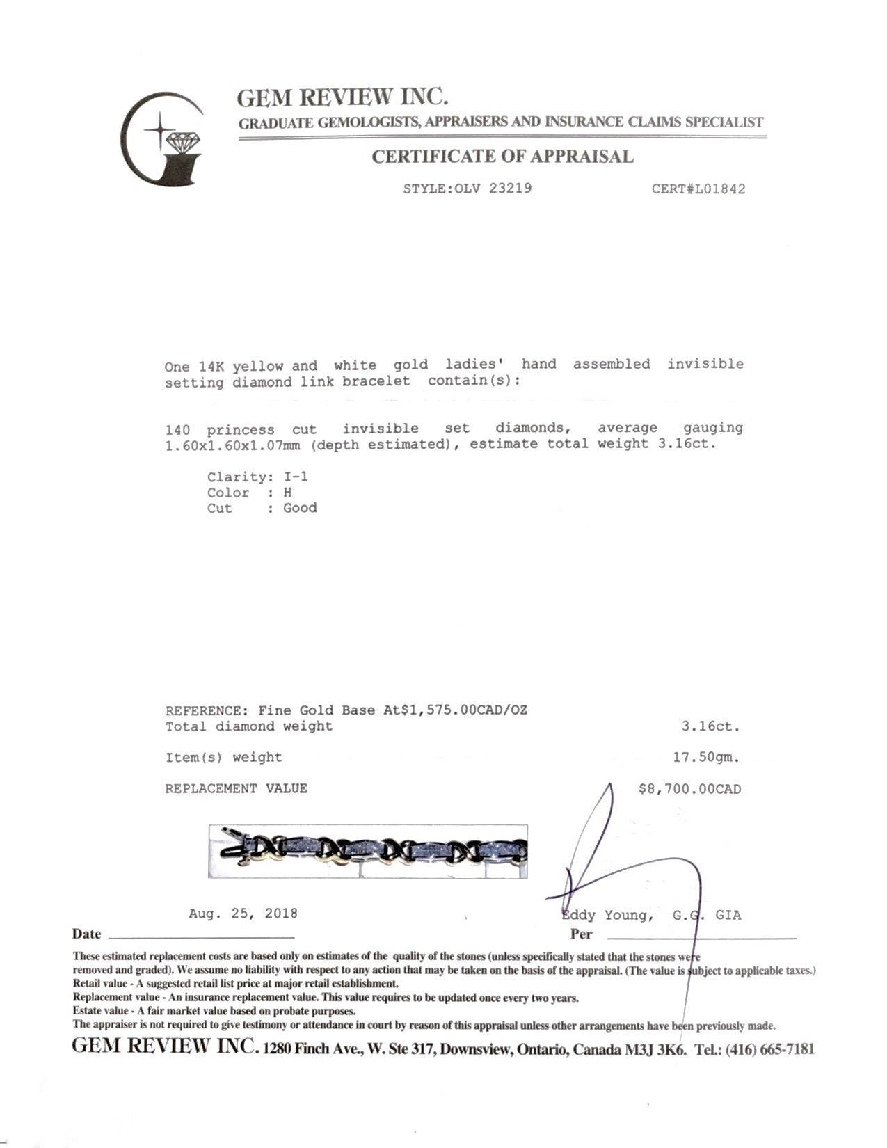 Two-Tone Diamond Link Bracelet