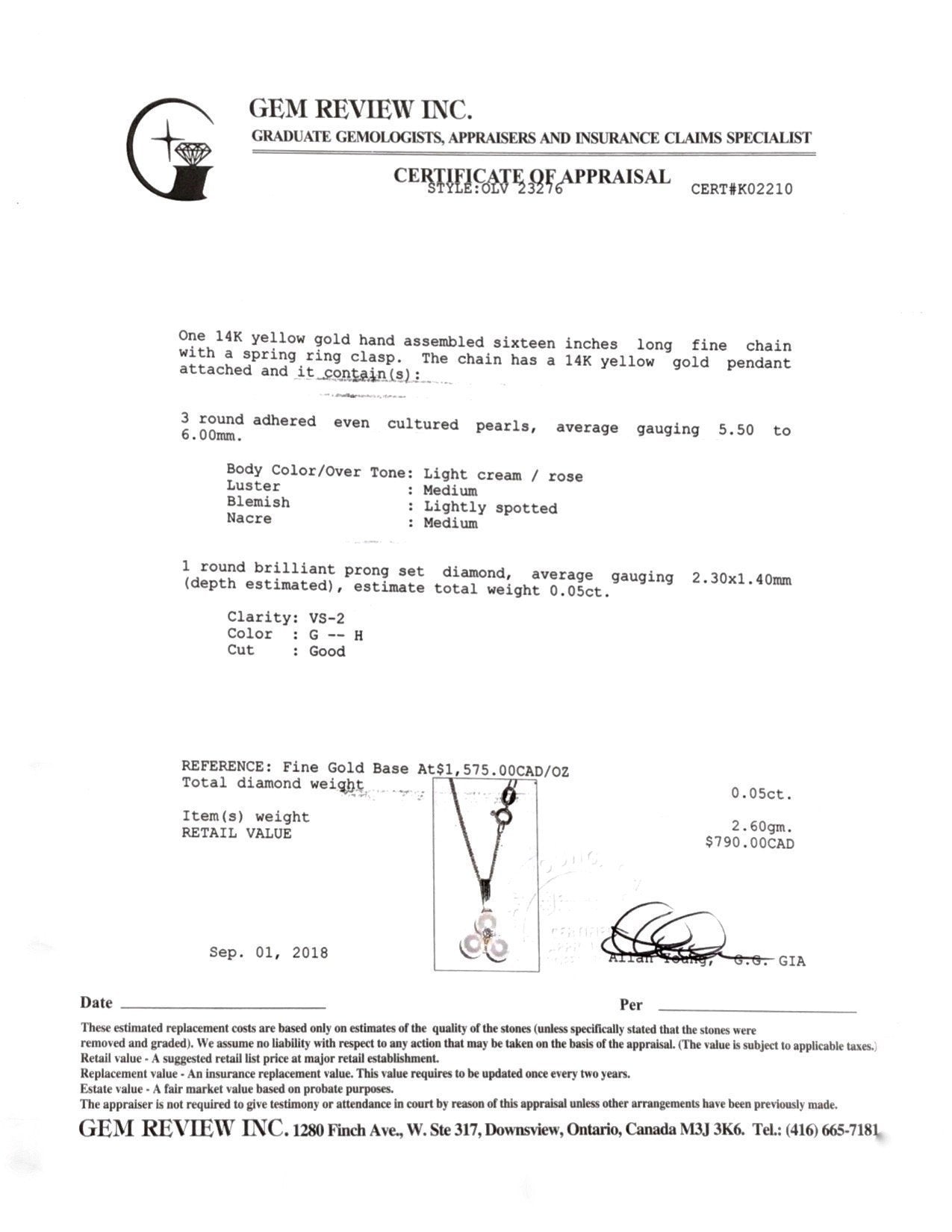 Pearl and Diamond Cluster Pendant Necklace