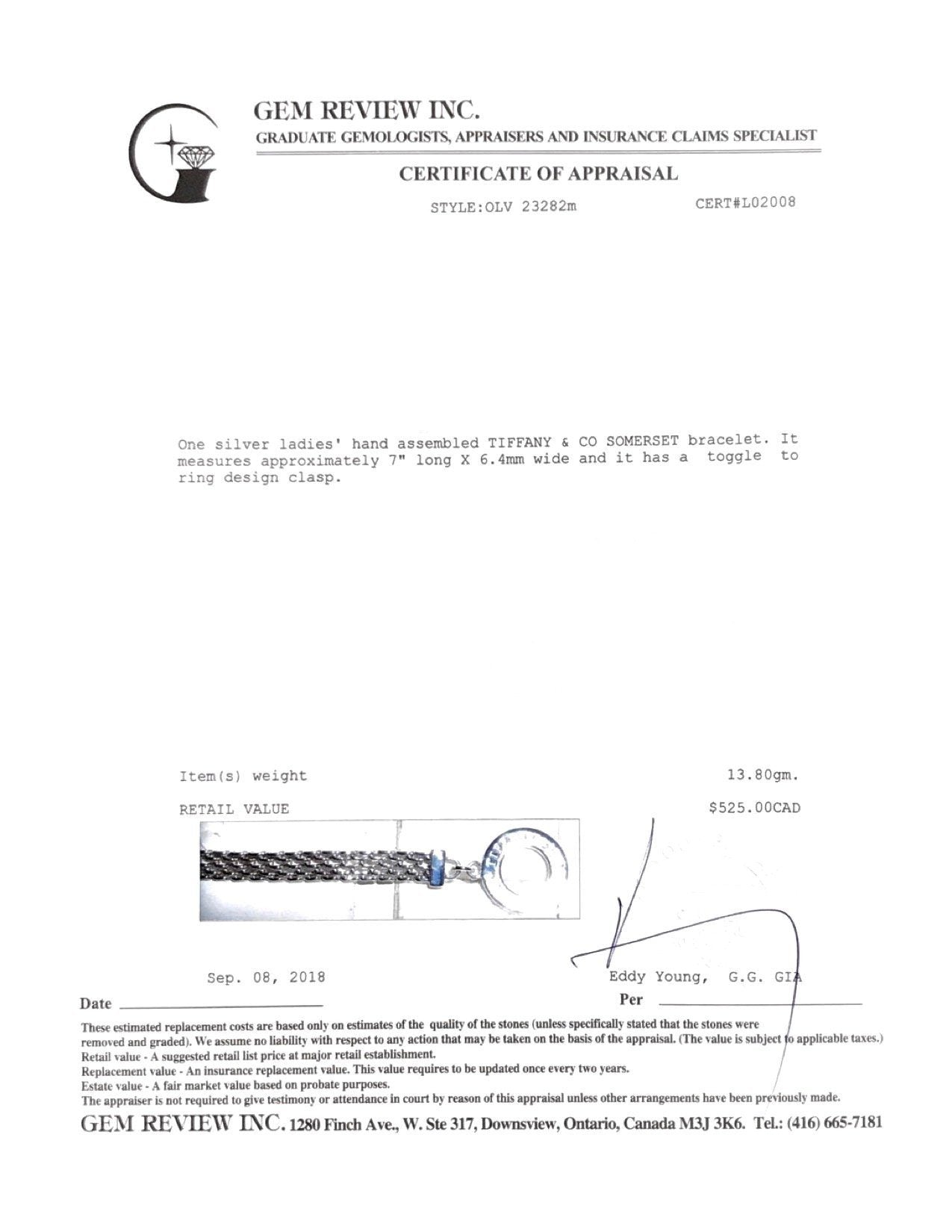 Tiffany & Co. Somerset Toggle Bracelet