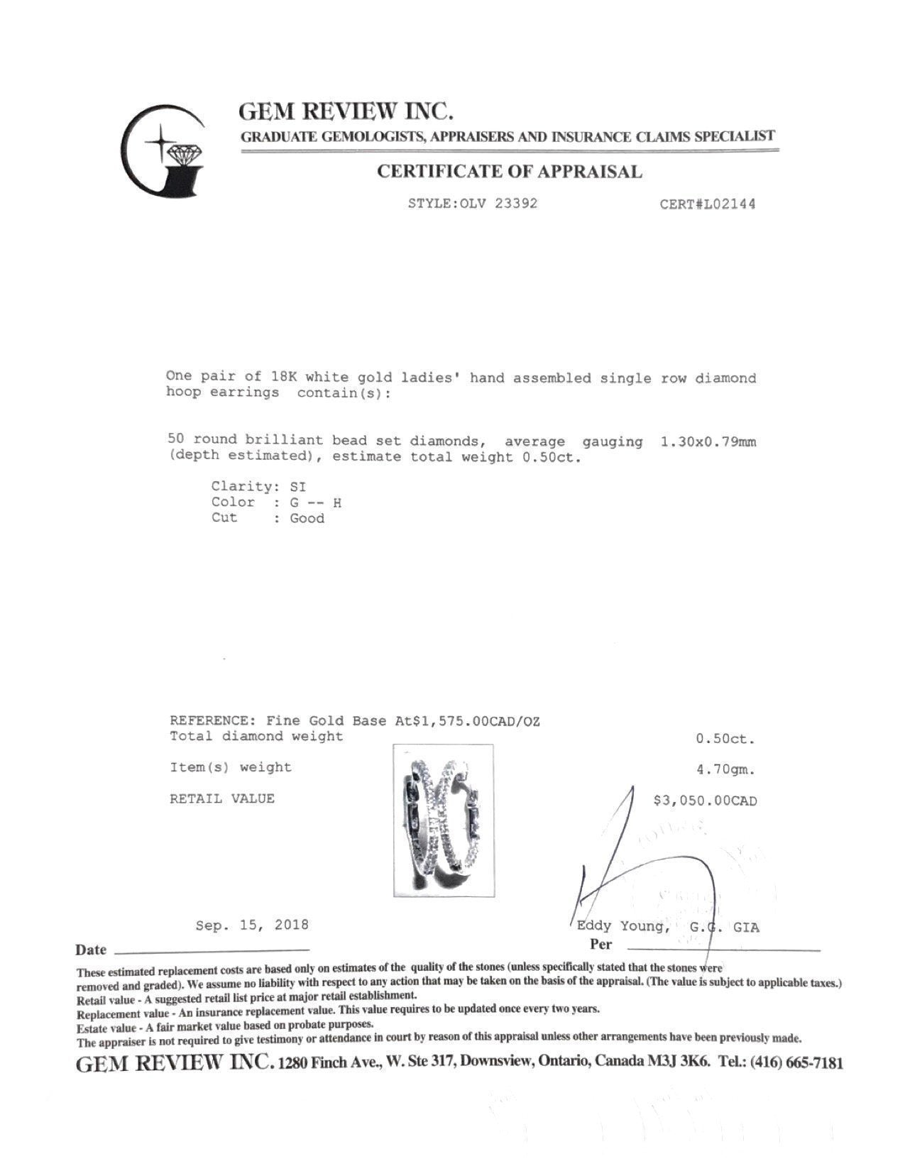 Diamond Hoop Earrings