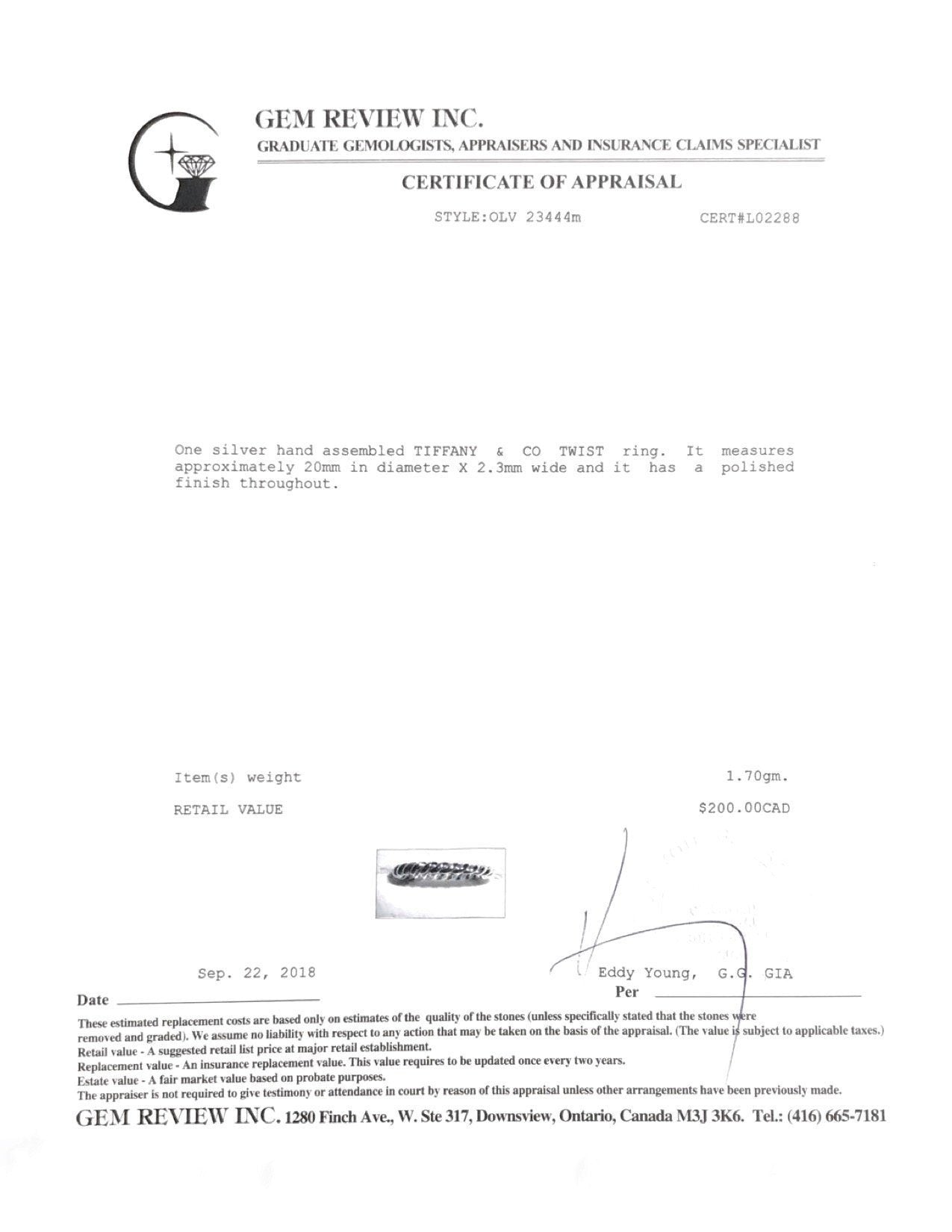 Tiffany & Co. Twist Ring