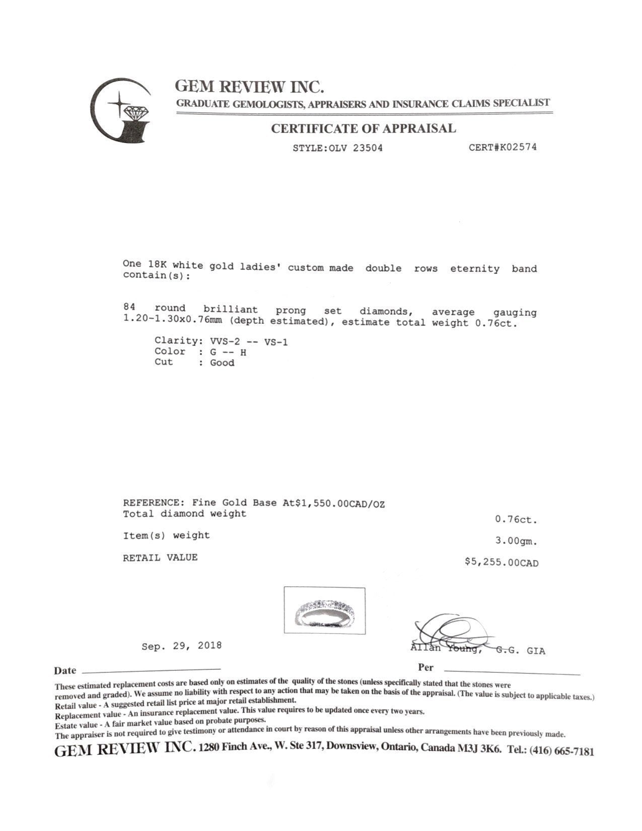 Two-Row Diamond Eternity Band Ring