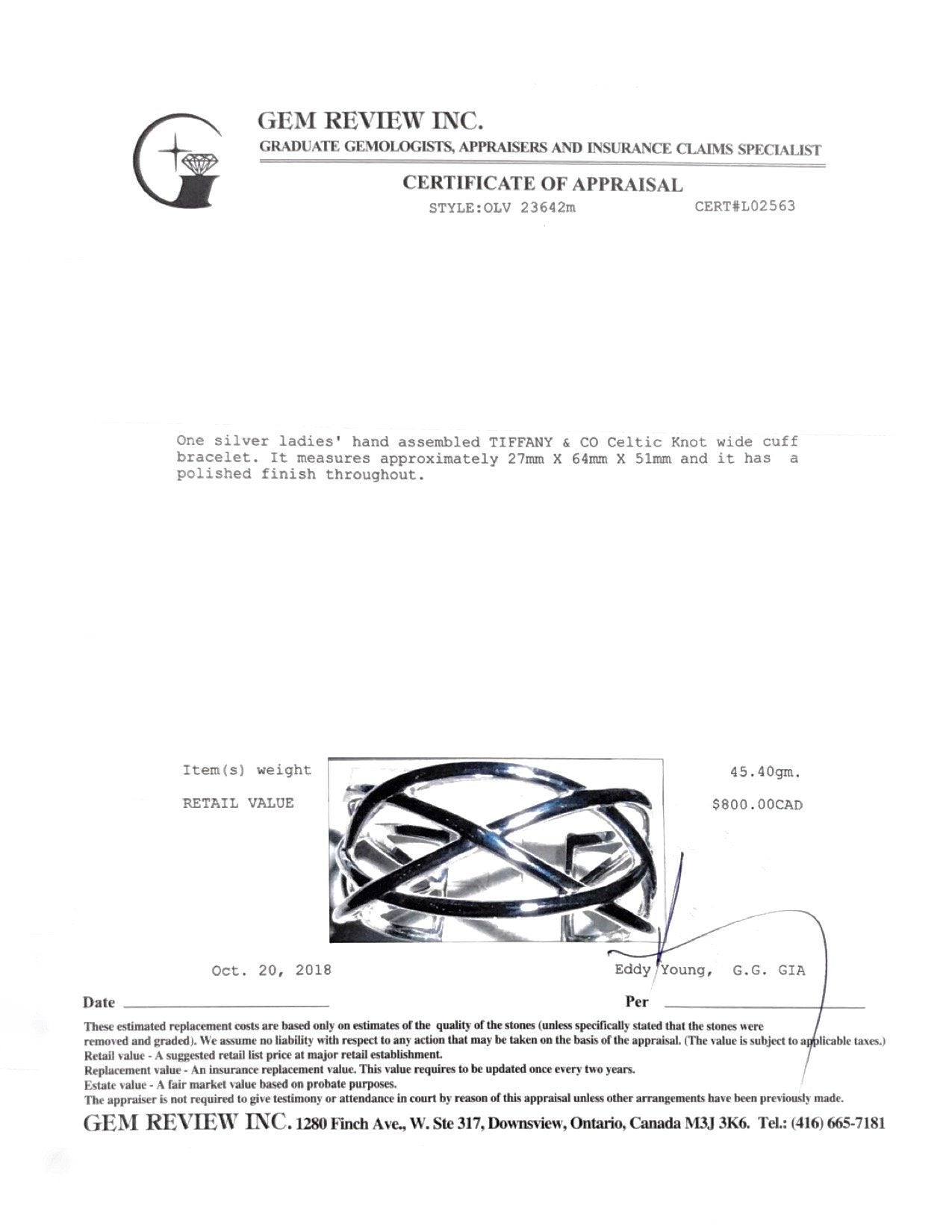 Tiffany & Co. Celtic Knot Wide Cuff Bracelet