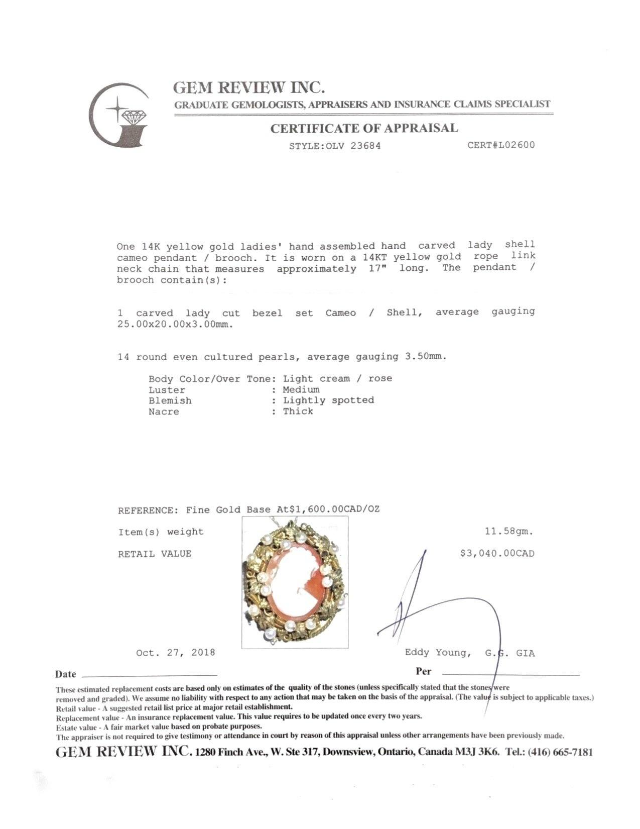 Antique Cameo Brooch/Pendant Necklace