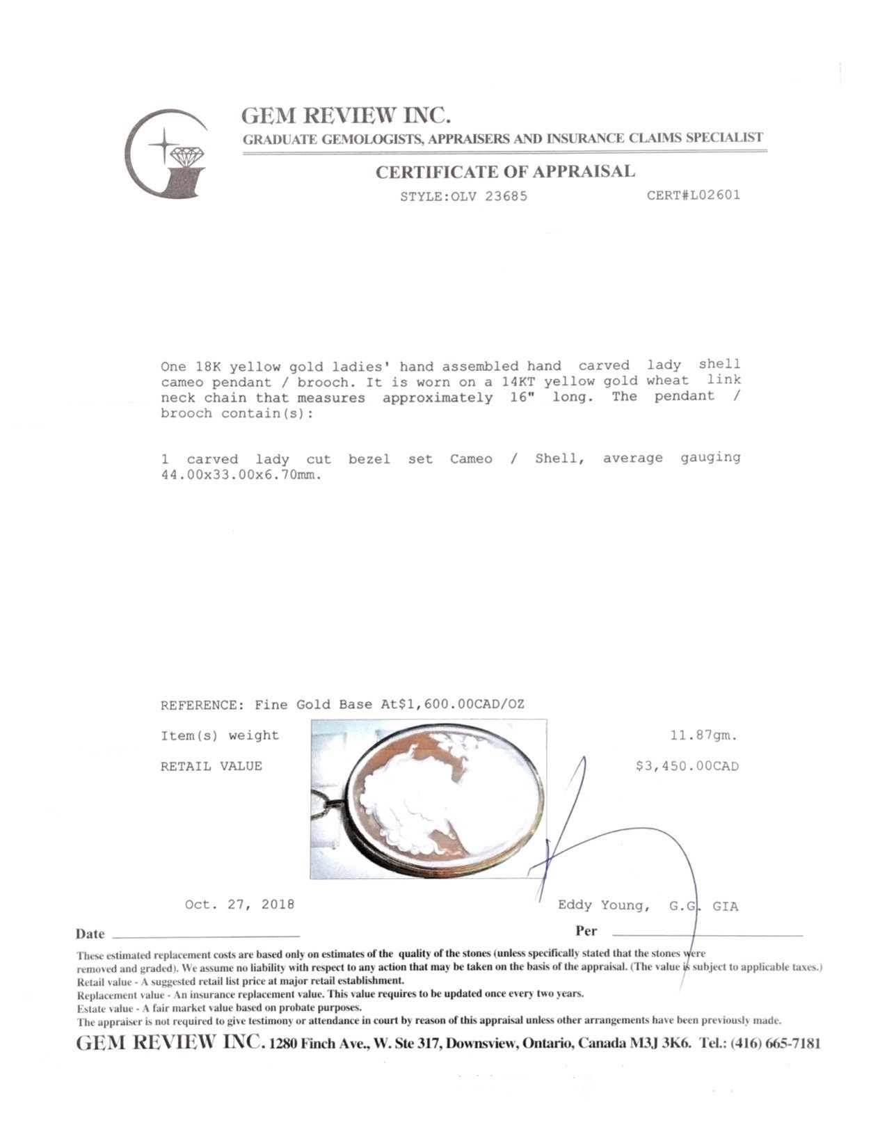 Antique Cameo Brooch/Pendant Necklace