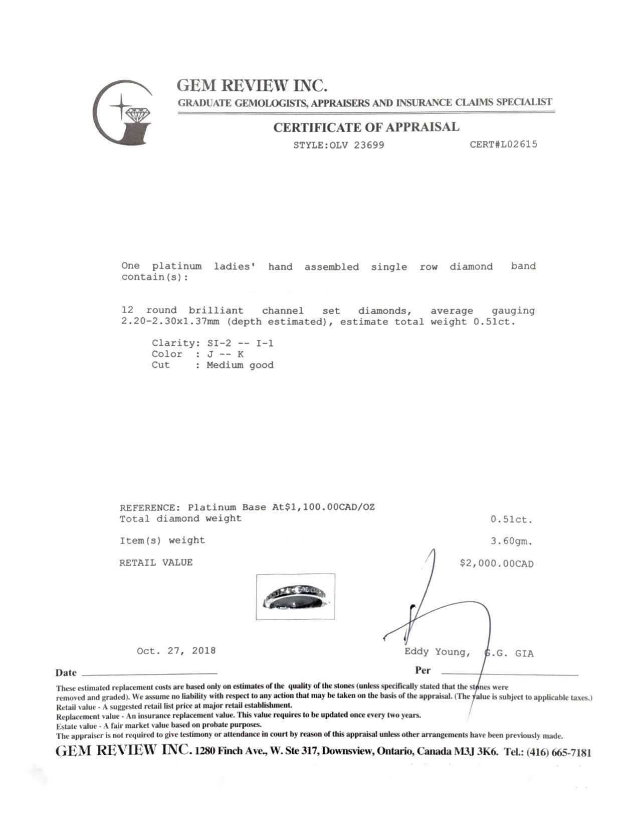 Chanel-Set Diamond Band Ring