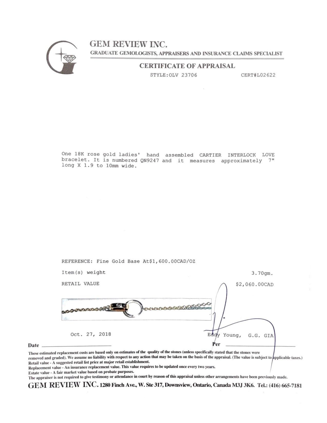 Cartier Interlocking Love Bracelet