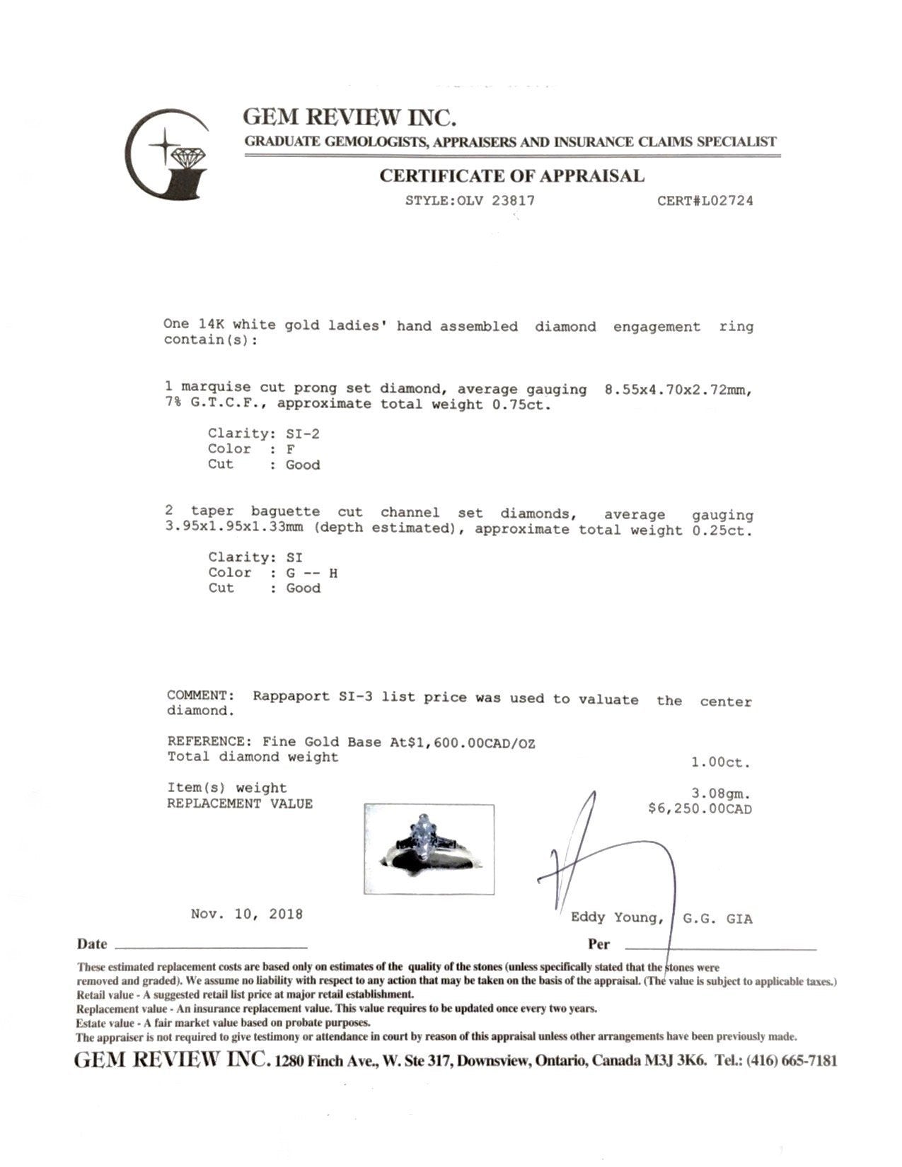 Marquise Diamond Engagement Ring