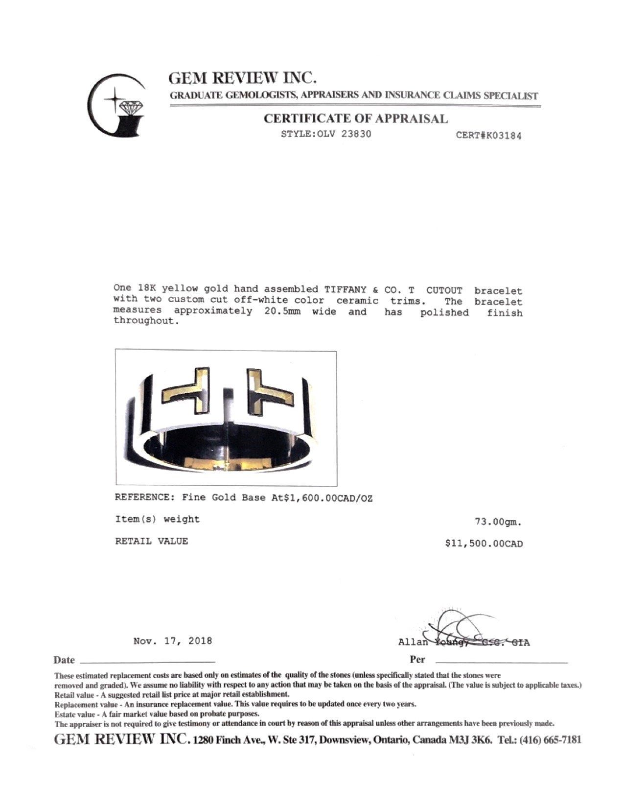 Tiffany & Co. T Cutout Hinged Cuff Bracelet