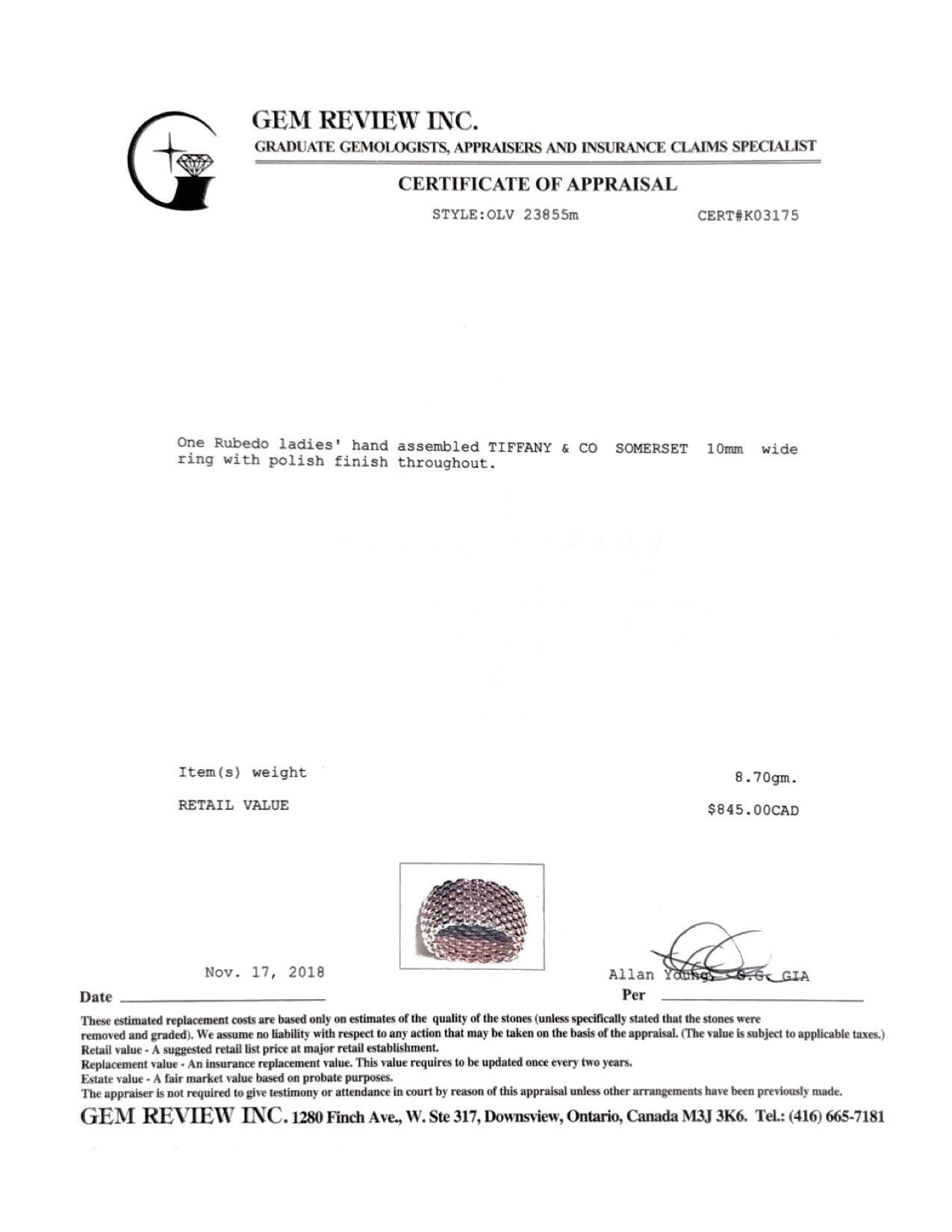 Tiffany & Co. Rubedo Somerset Ring