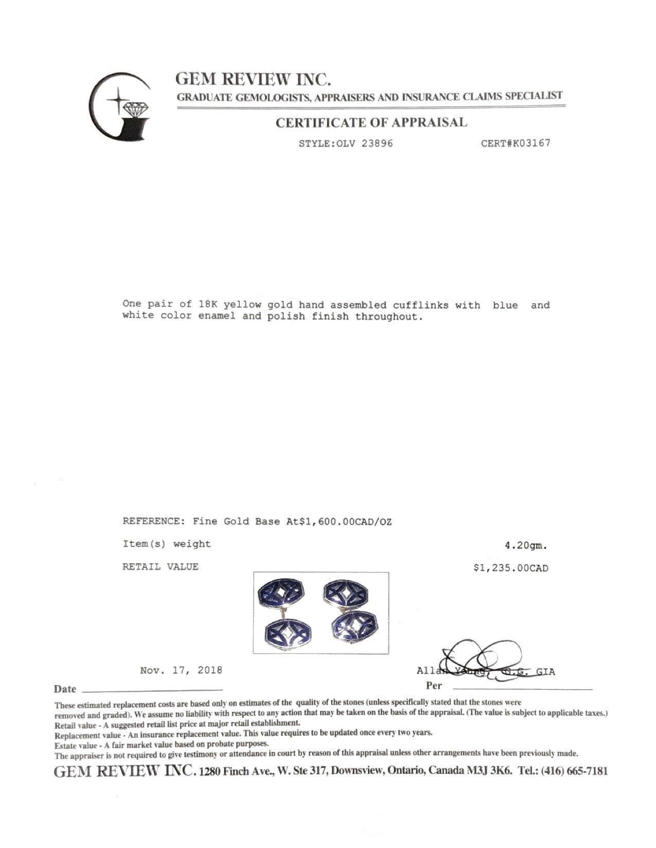 Antique Enamel Cufflinks