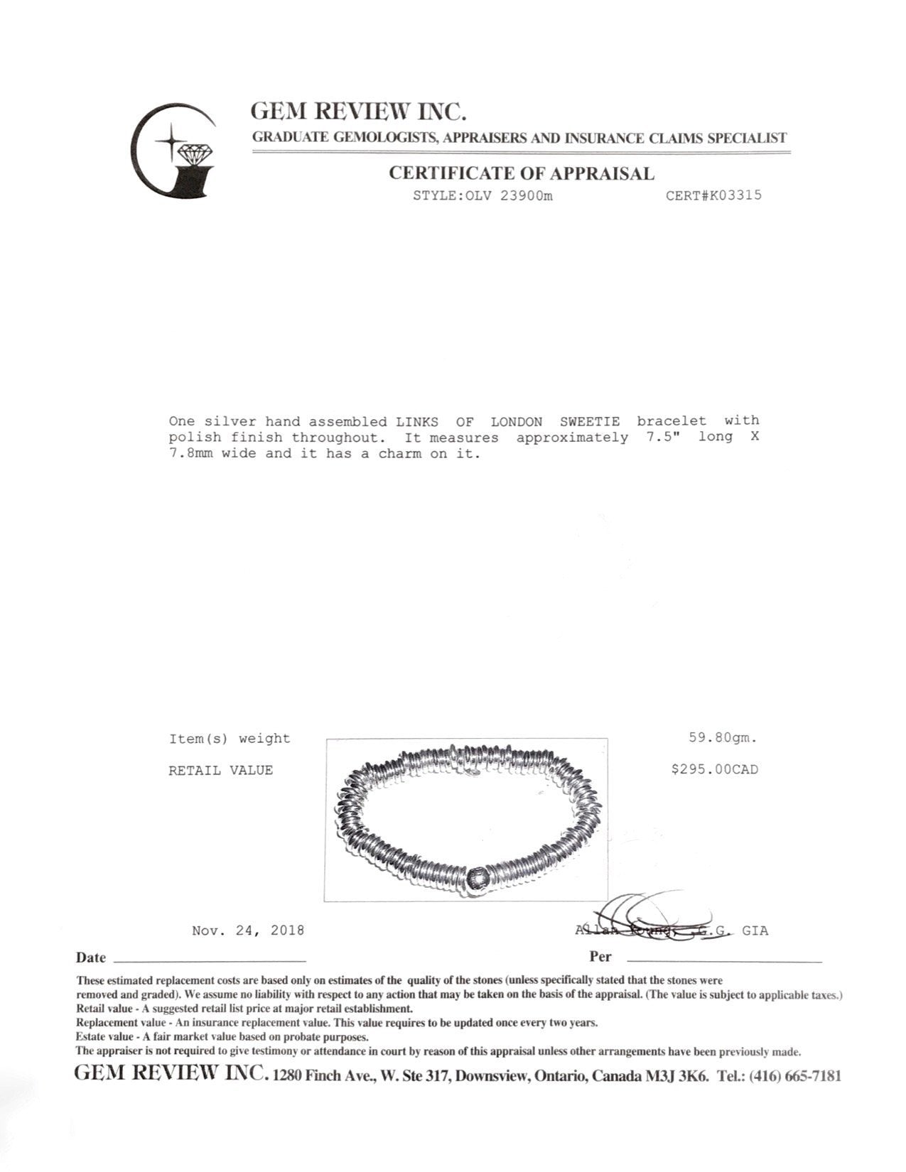 Links of London Sweetie Charm Bracelet