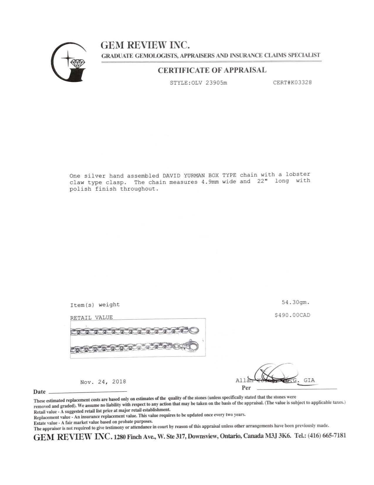 David Yurman Large Box Chain Necklace