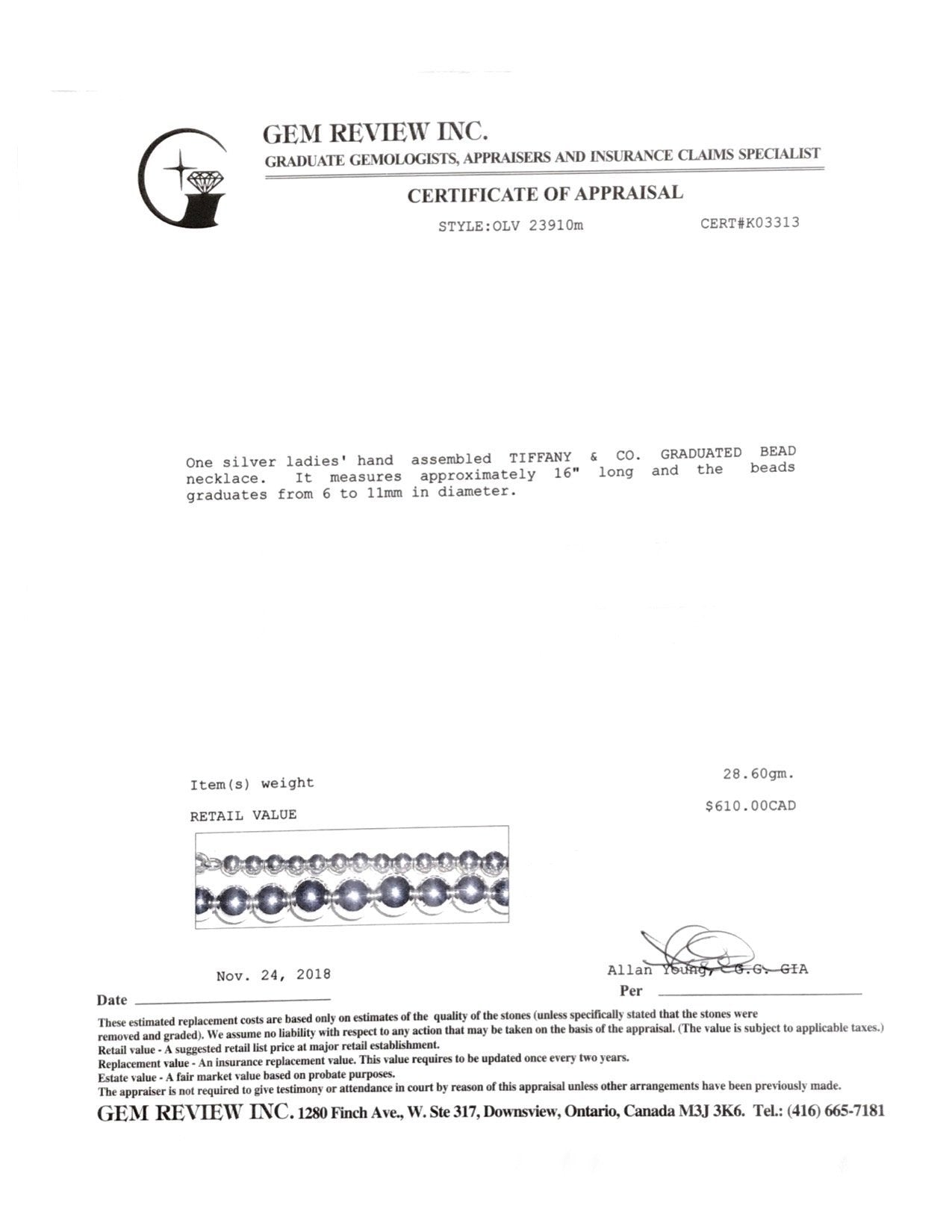 Tiffany & Co. HardWear Graduated Ball Necklace