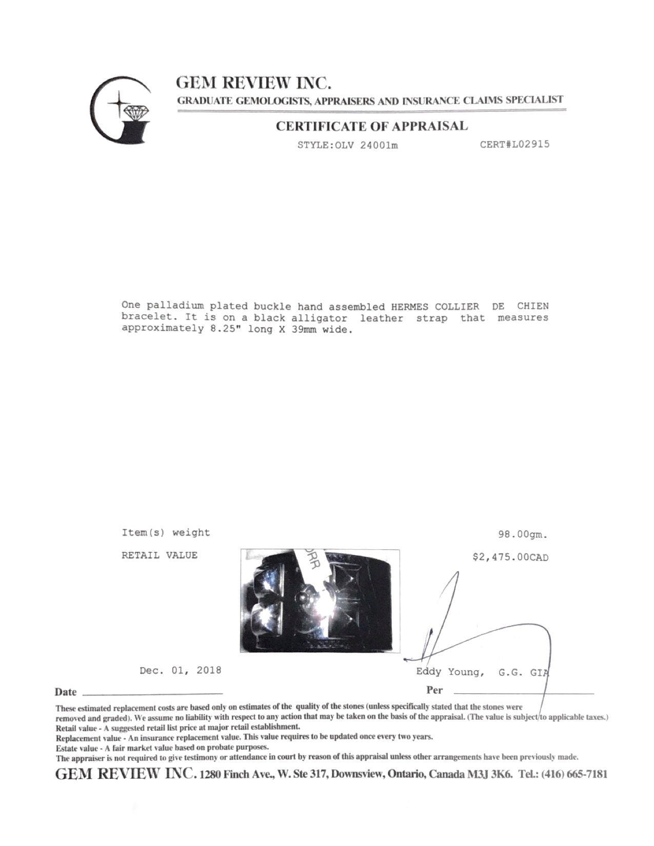 Hermes Collier de Chien Bracelet