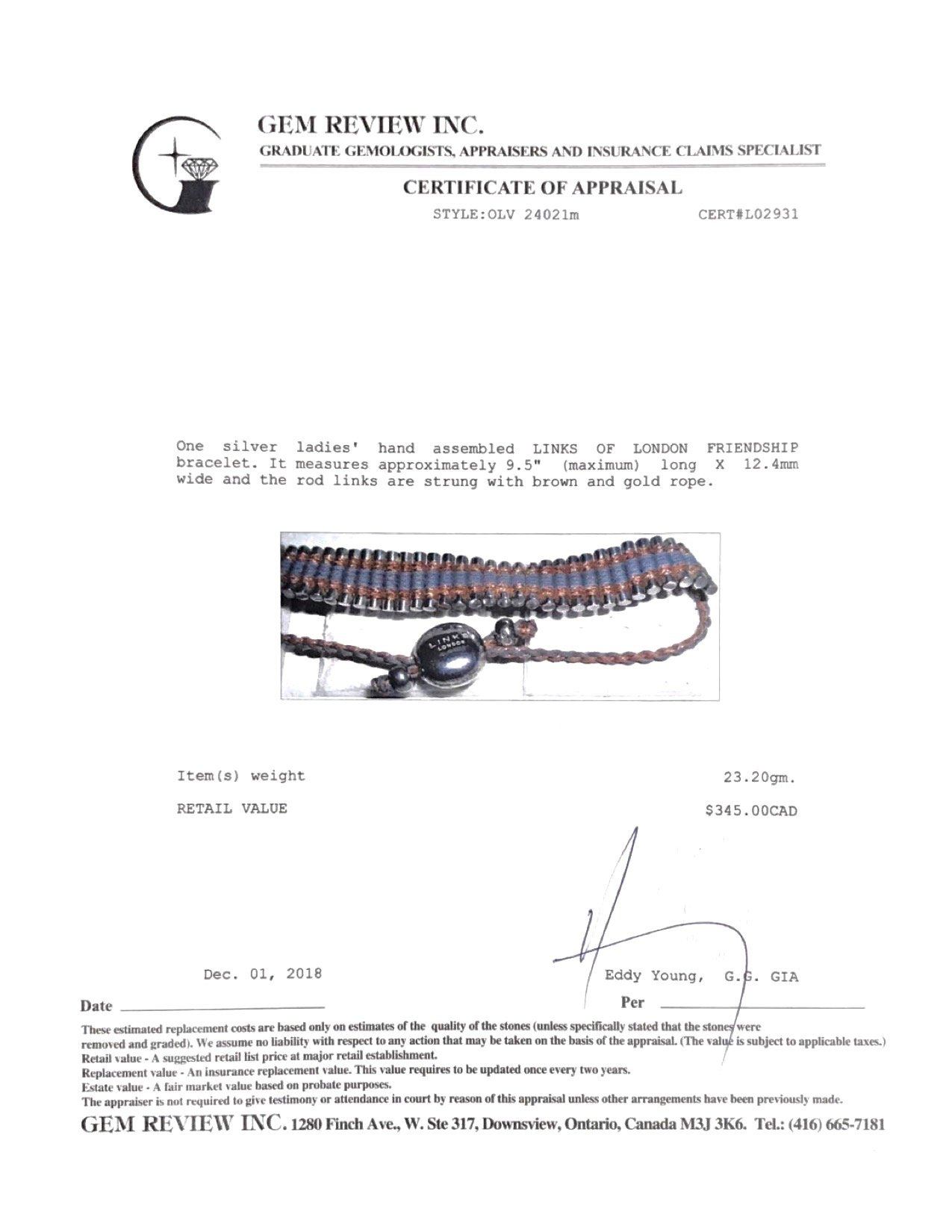 Links of London Silver and Gold Friendship Bracelet