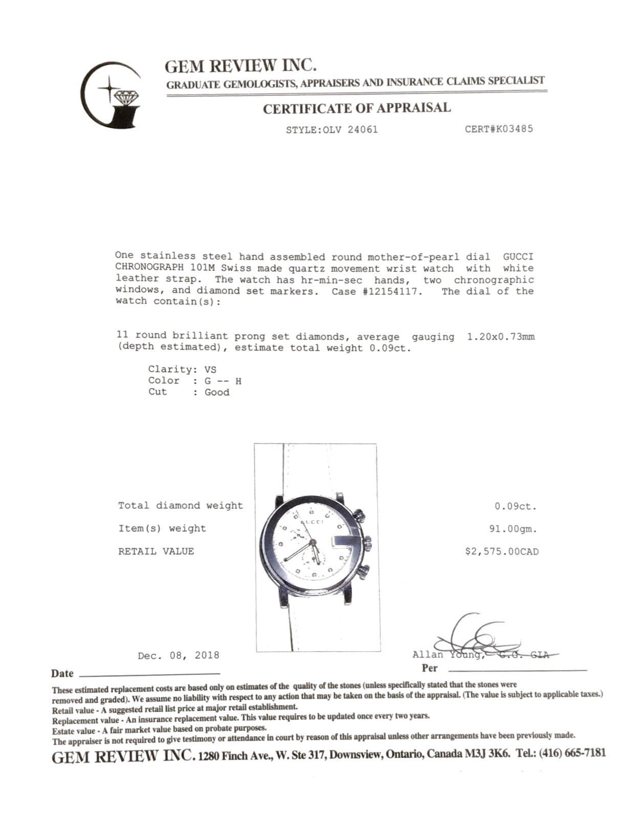 Gucci 101 G-Chrono Watch