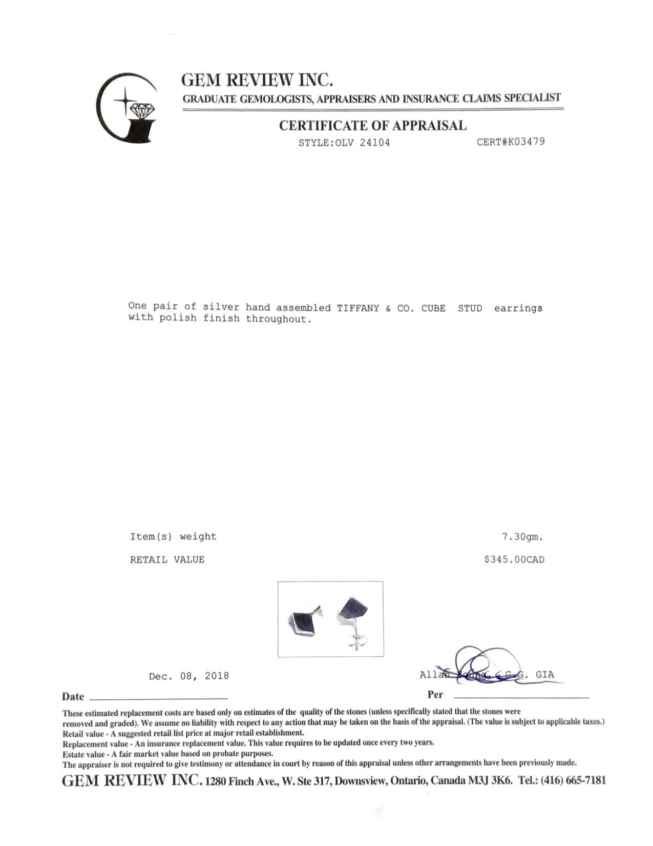 Tiffany & Co. Cube Stud Earrings