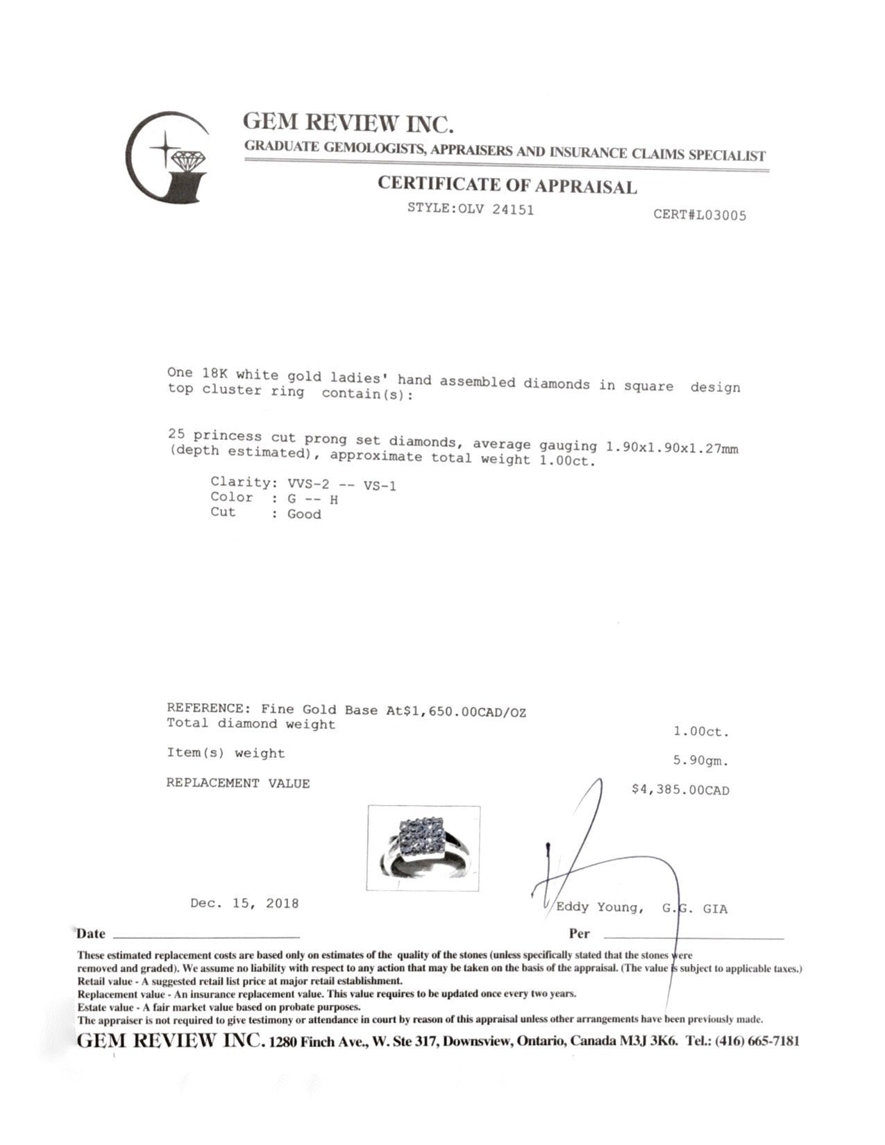 Square Top Diamond Ring