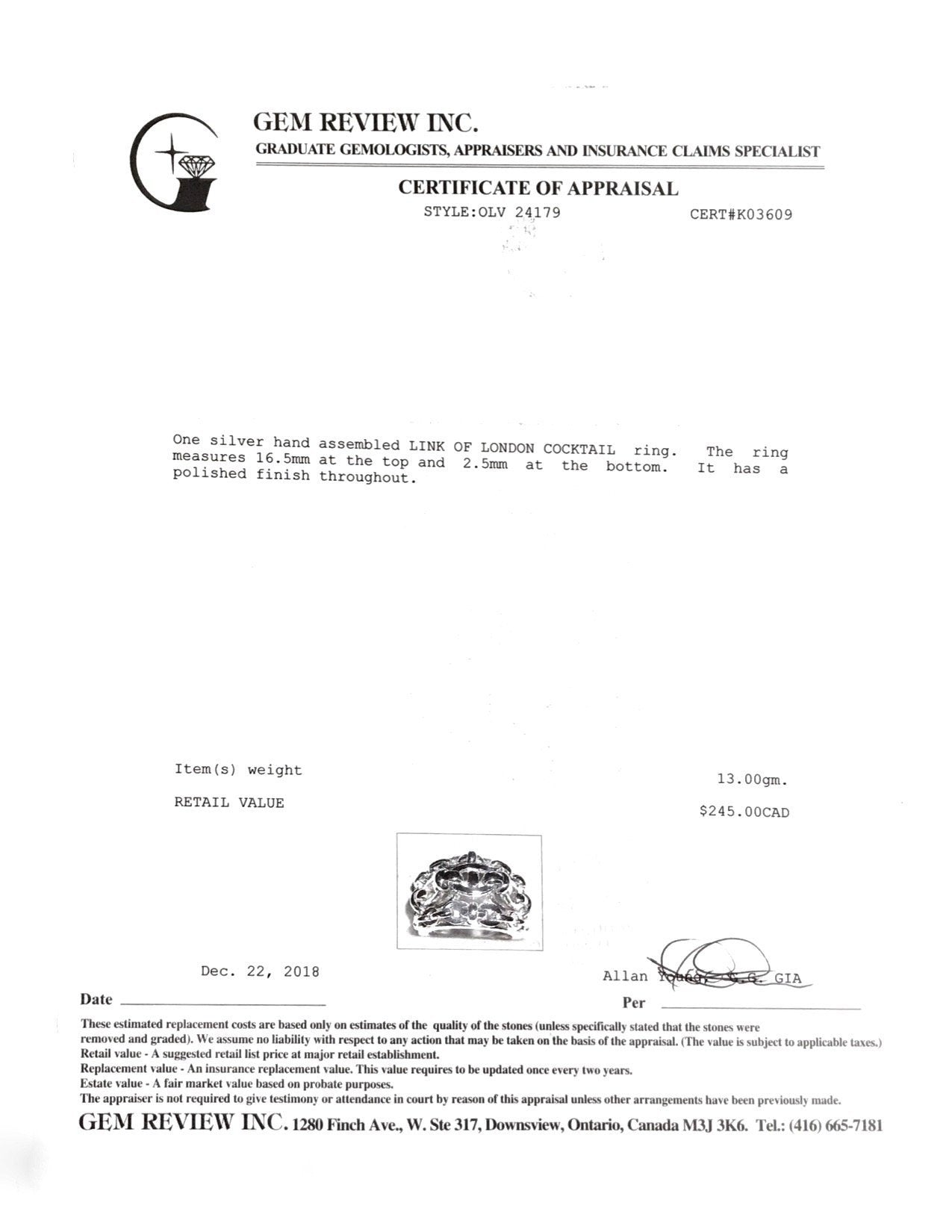 Links of London, London Live Cocktail Ring