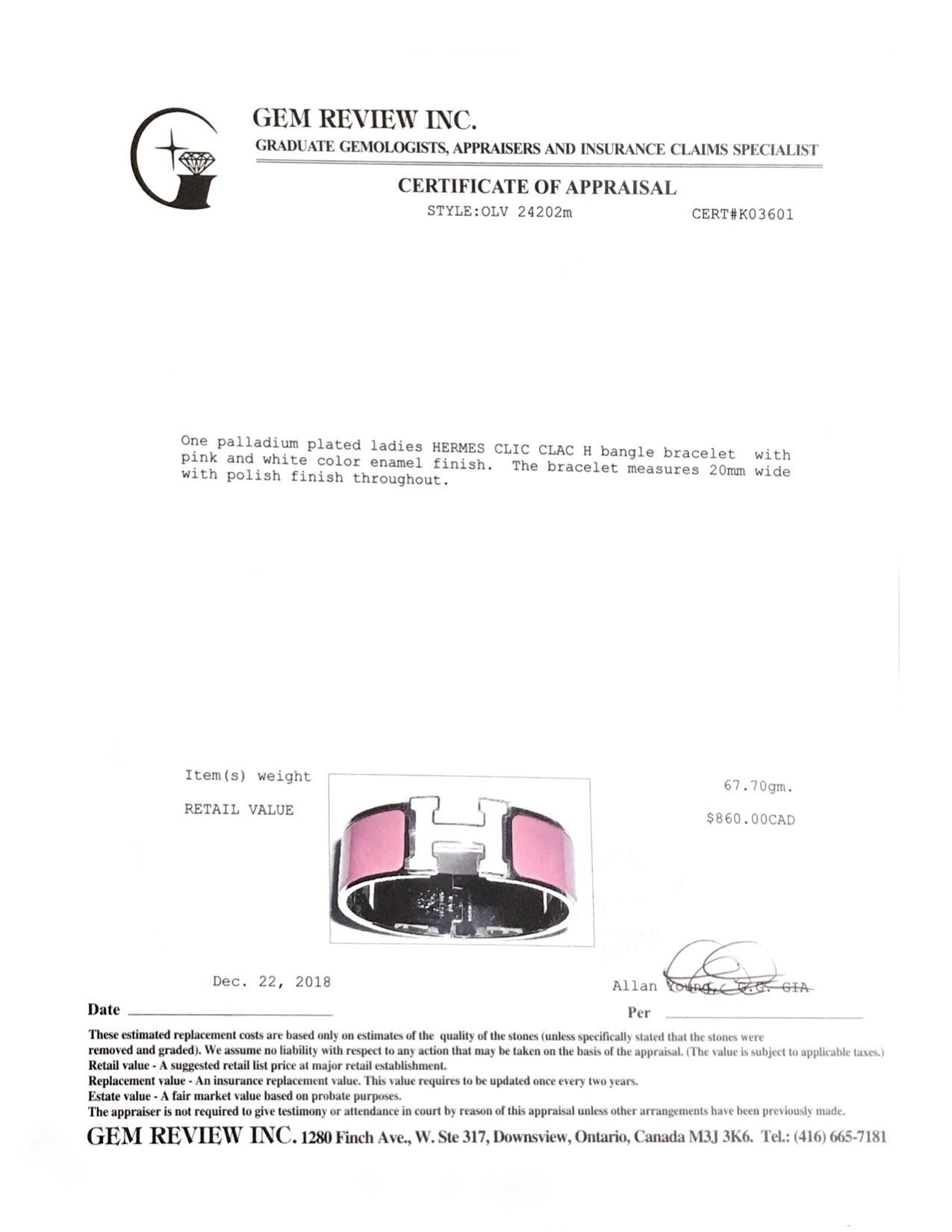 Hermes Wide Clic Clac H Bracelet