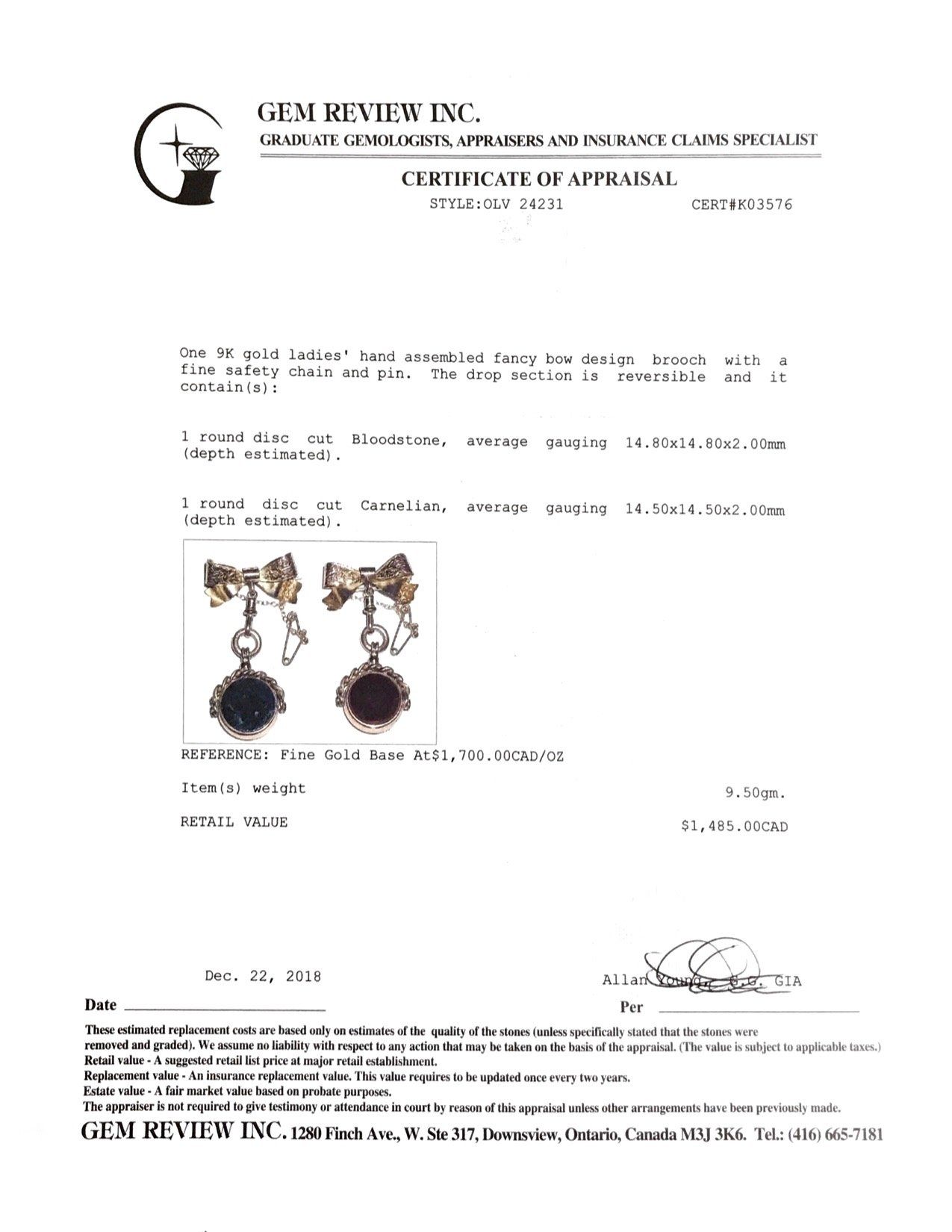 Antique Bow Brooch with Carnelian & Bloodstone