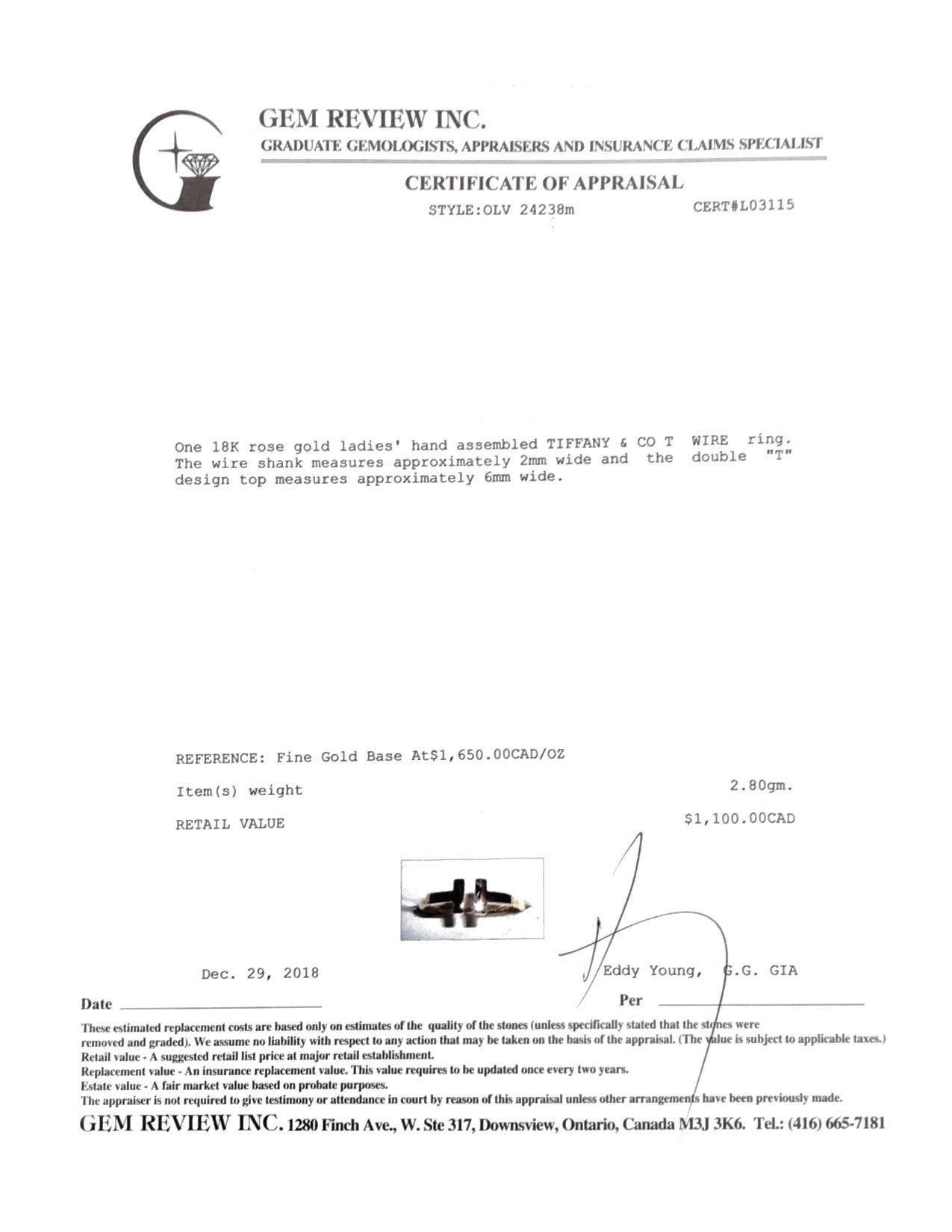 Tiffany & Co. T Wire Ring