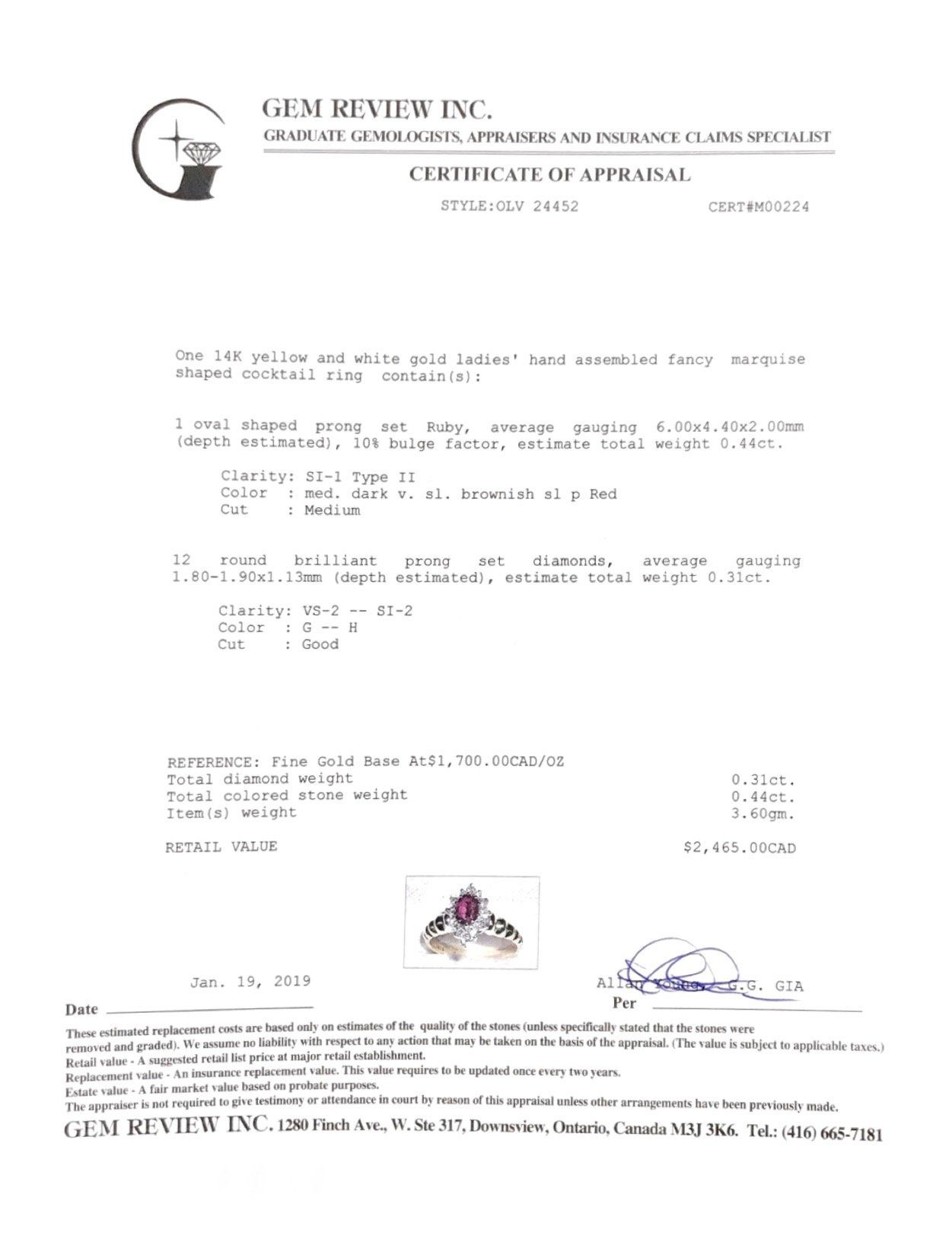 Ruby and Diamond Cocktail Ring