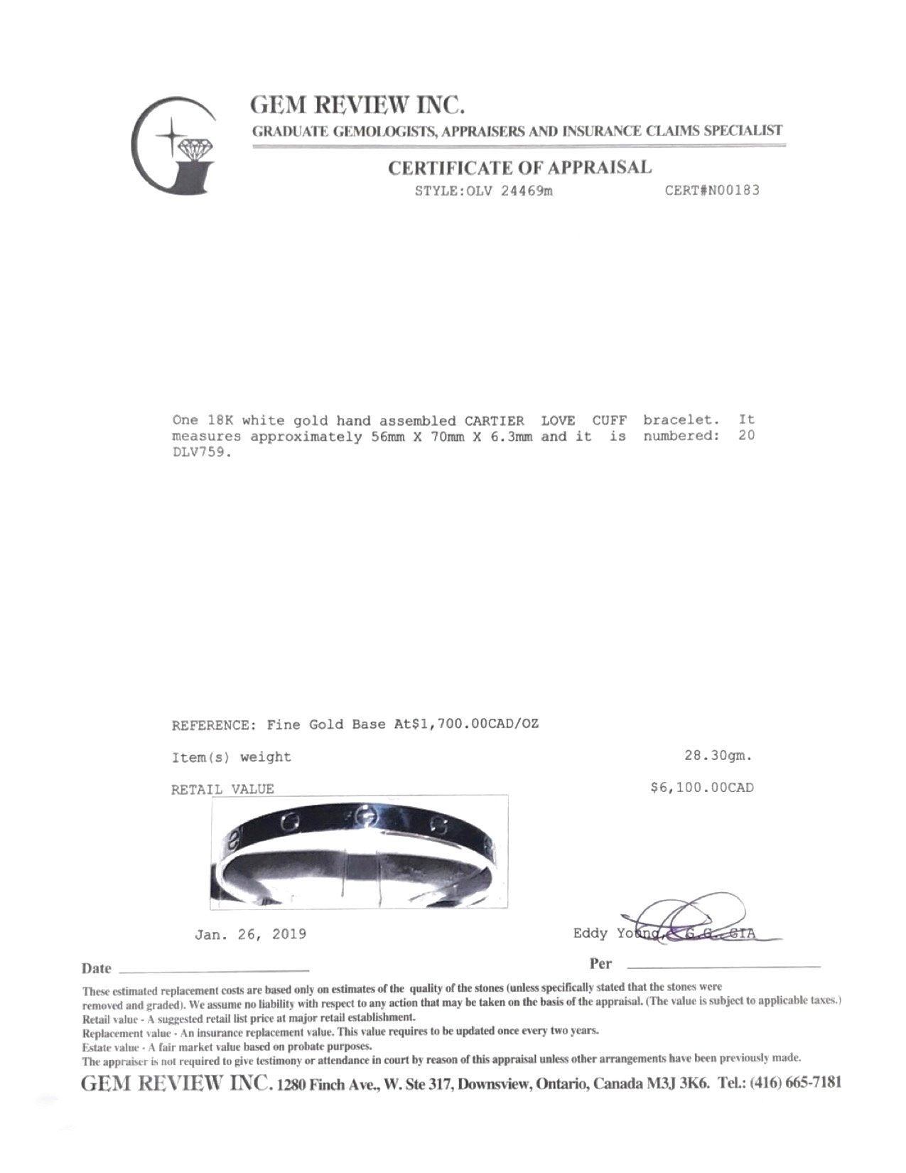 Cartier Love Cuff Bracelet