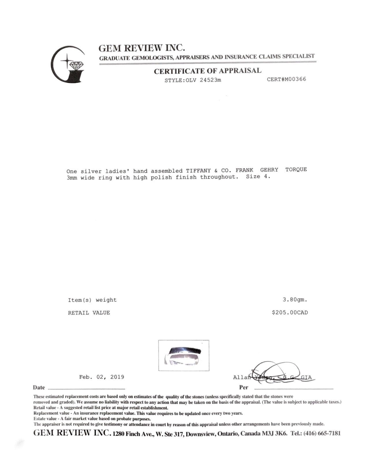 Tiffany & Co. Frank Gehry Torque Ring