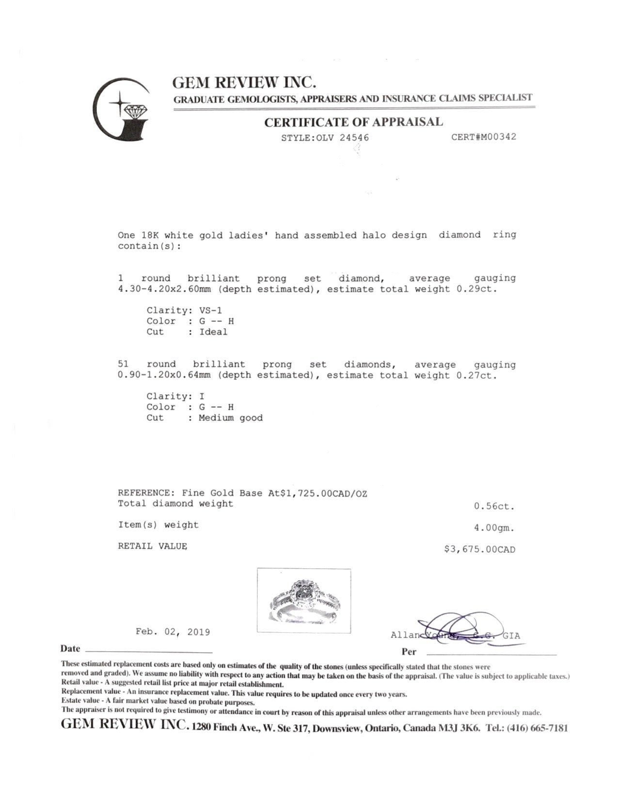 Halo Diamond Engagement Ring