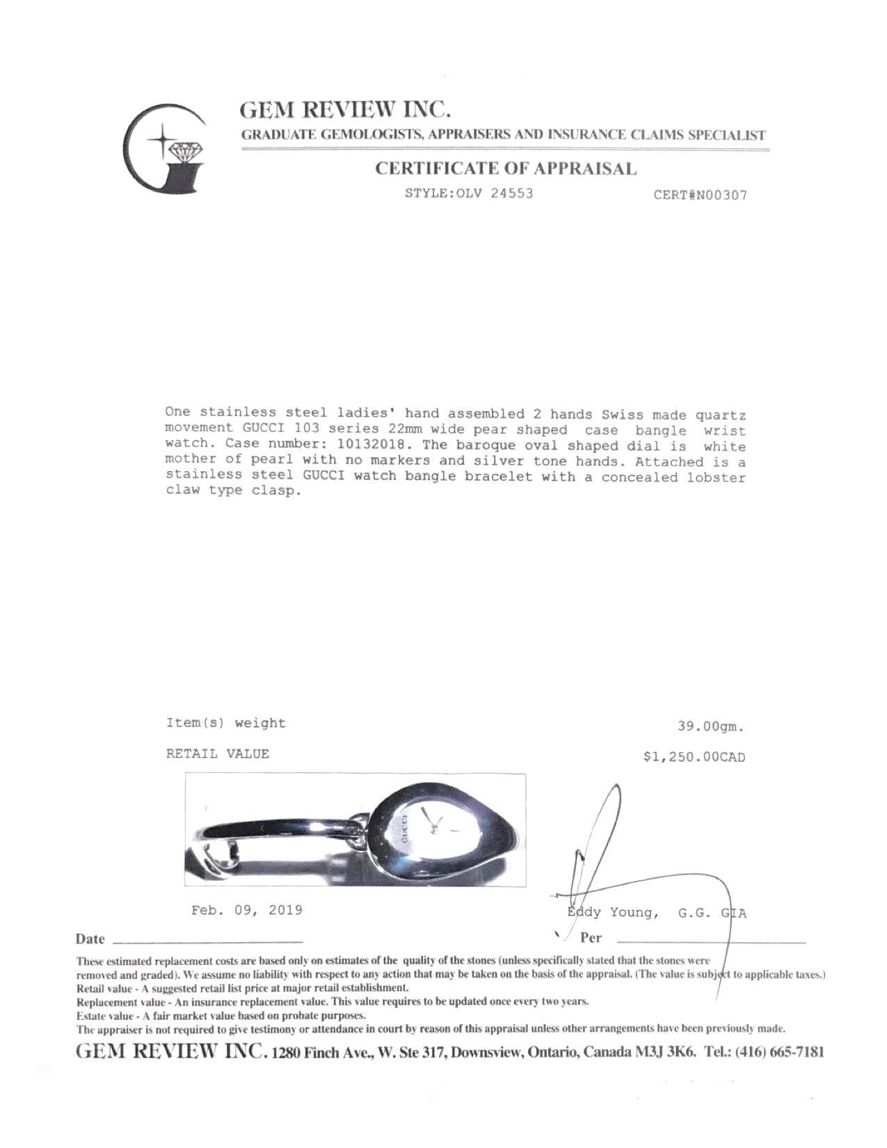 Gucci 103 Series Watch