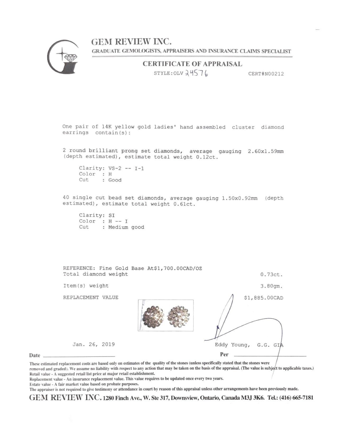 Diamond Cluster Flower Earrings