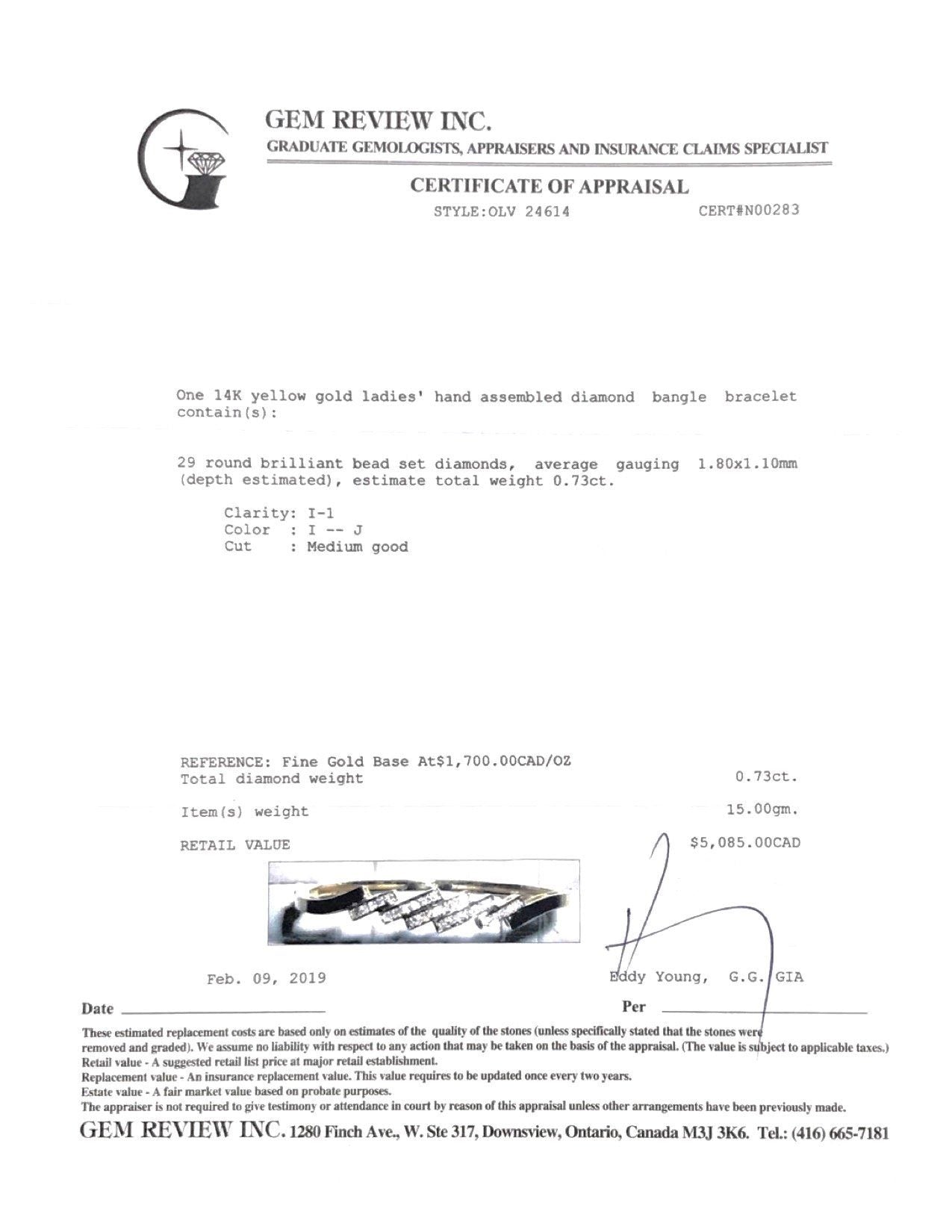 Diamond Bangle Bracelet