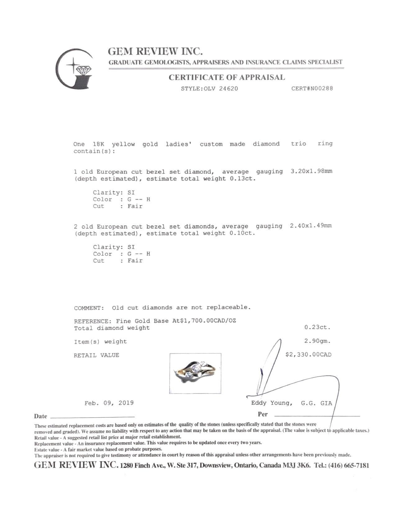 Antique Diamond Trio Ring