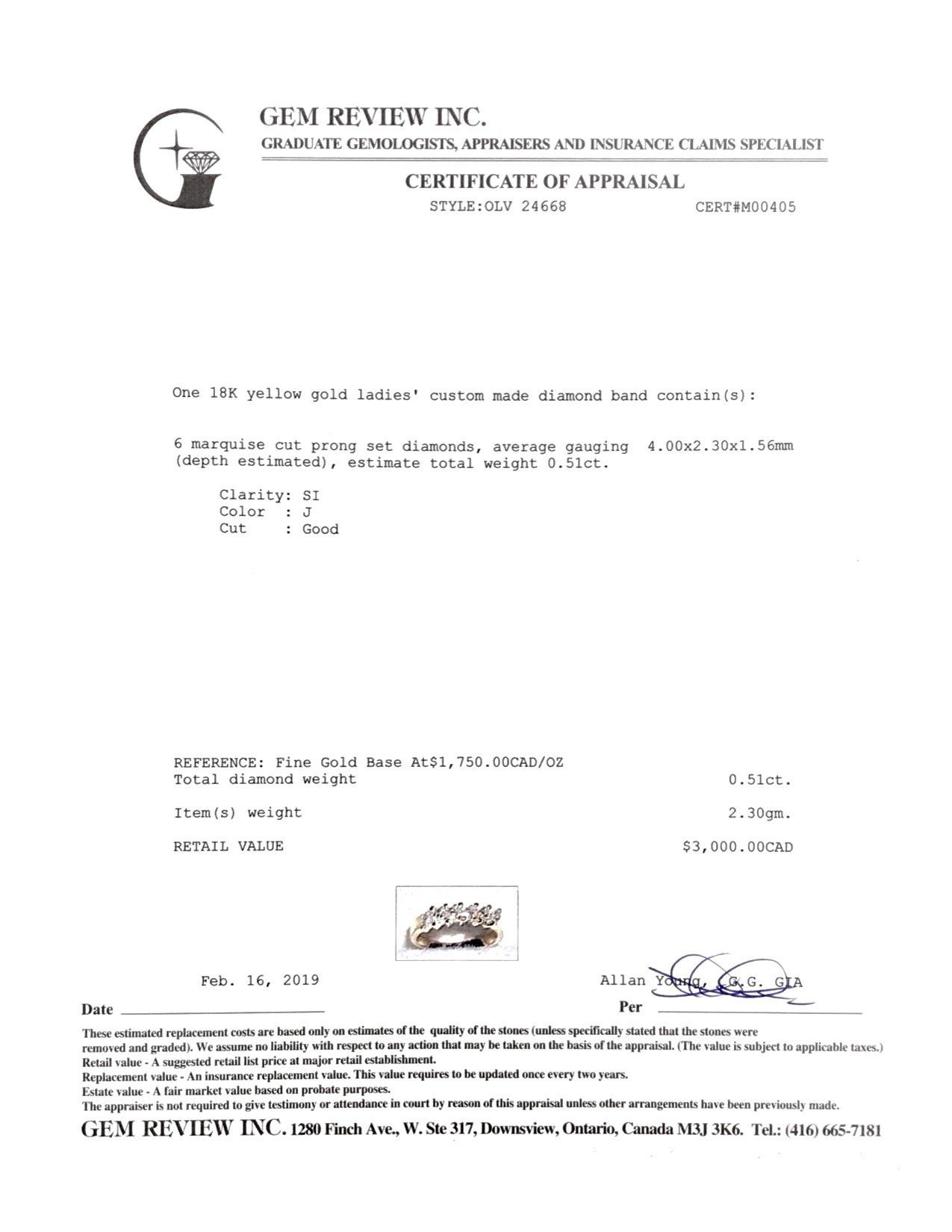 Marquise Cut Diamond Band Ring