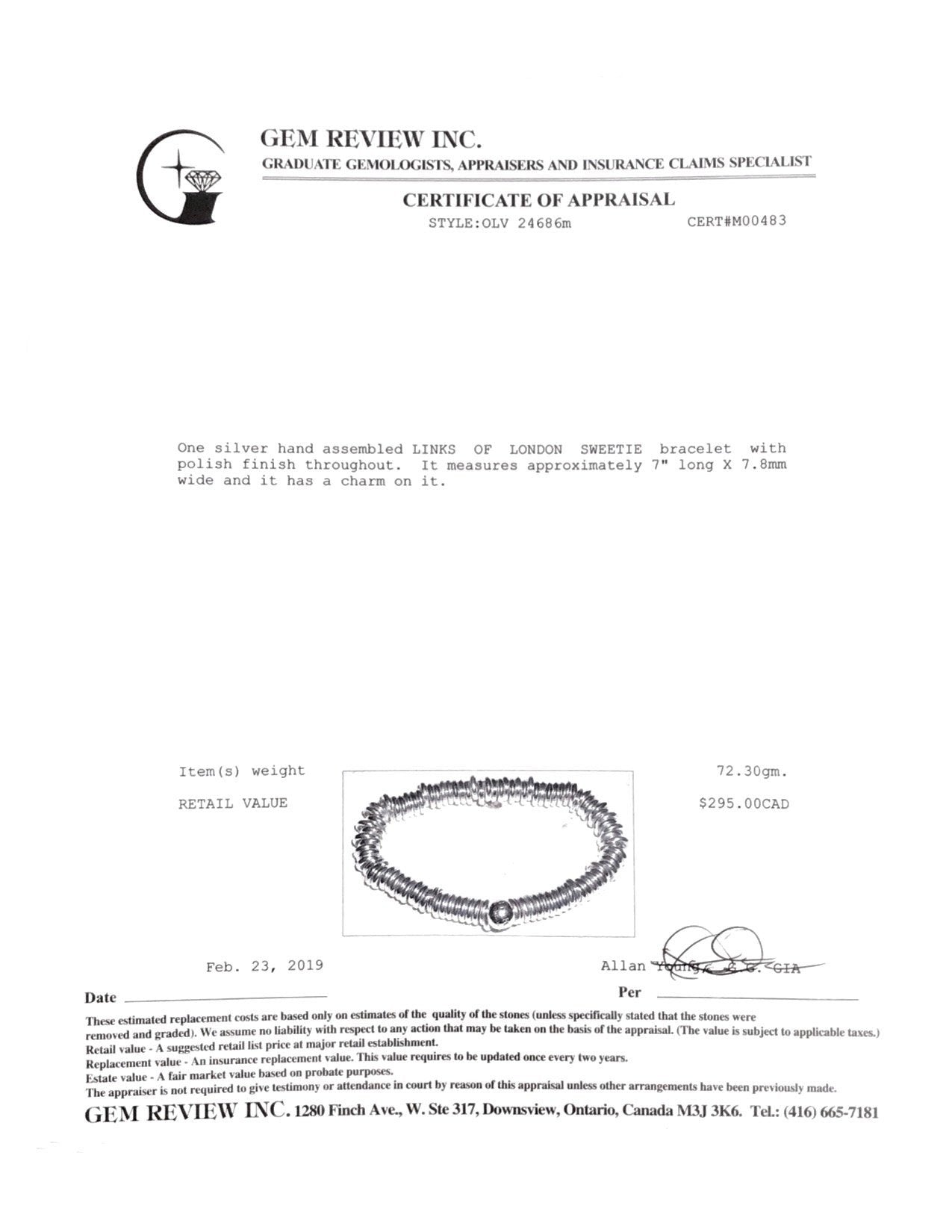 Links of London Sweetie Charm Bracelet