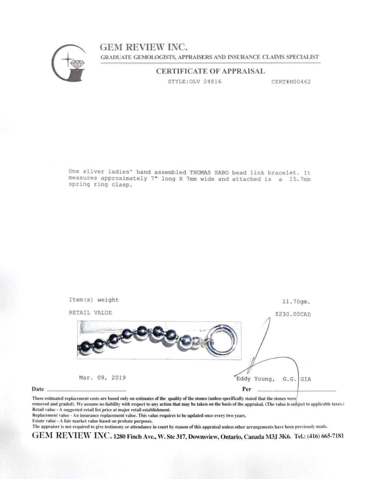 Thomas Sabo Silver Ball Bracelet