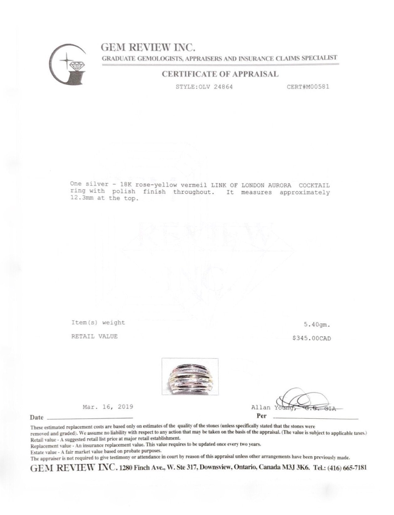 Links of London Aurora Mixed Metal Cocktail Ring