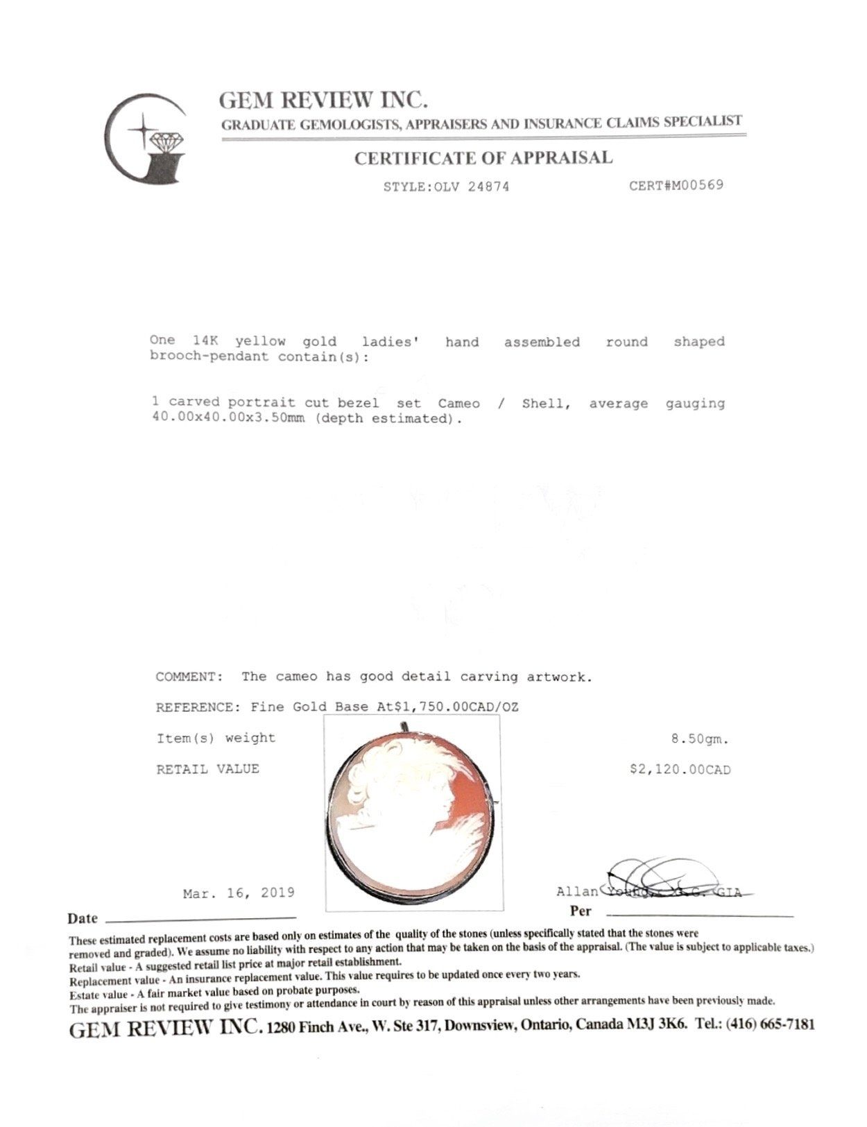 Antique Cameo Brooch/Pendant