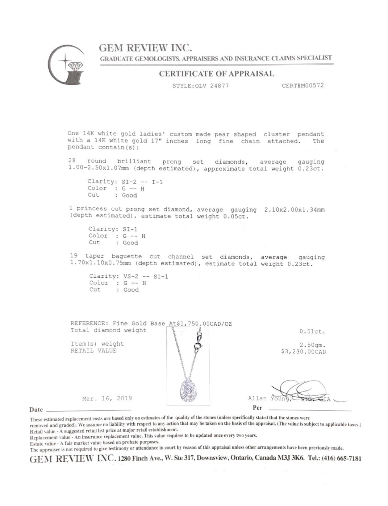 Diamond Cluster Pendant Necklace