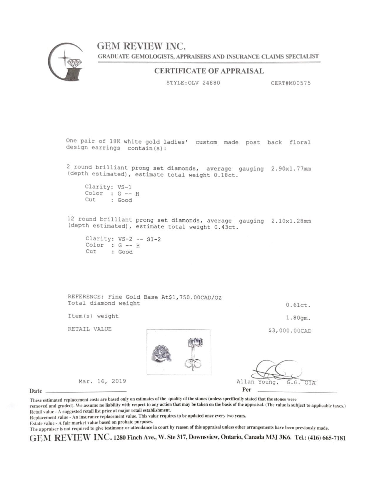 Cluster Diamond Flower Earrings