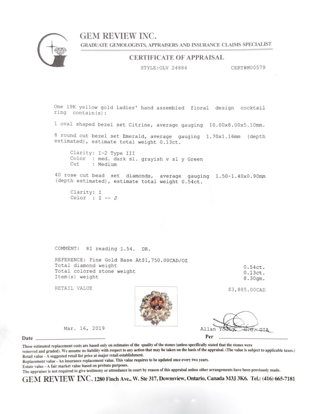 Citrine Cocktail Ring