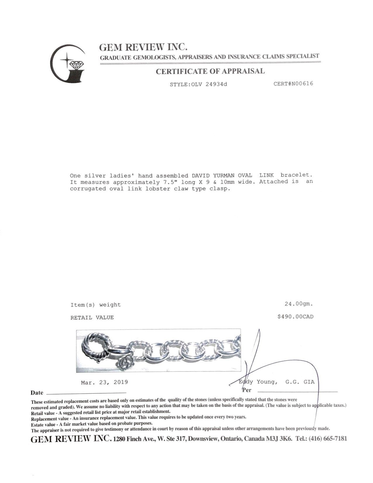 David Yurman Medium Oval Link Bracelet