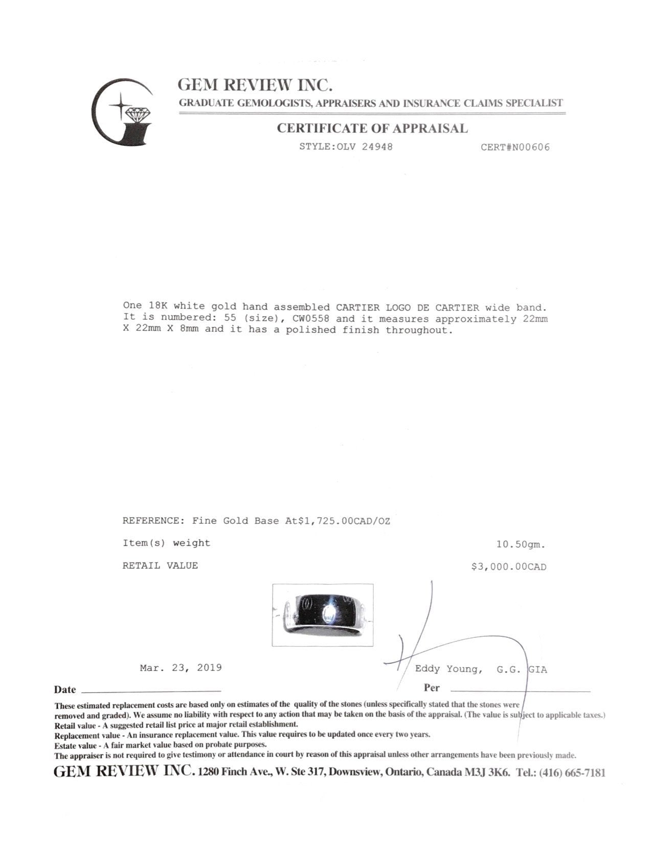 Cartier Logo De Cartier Wide Band Ring