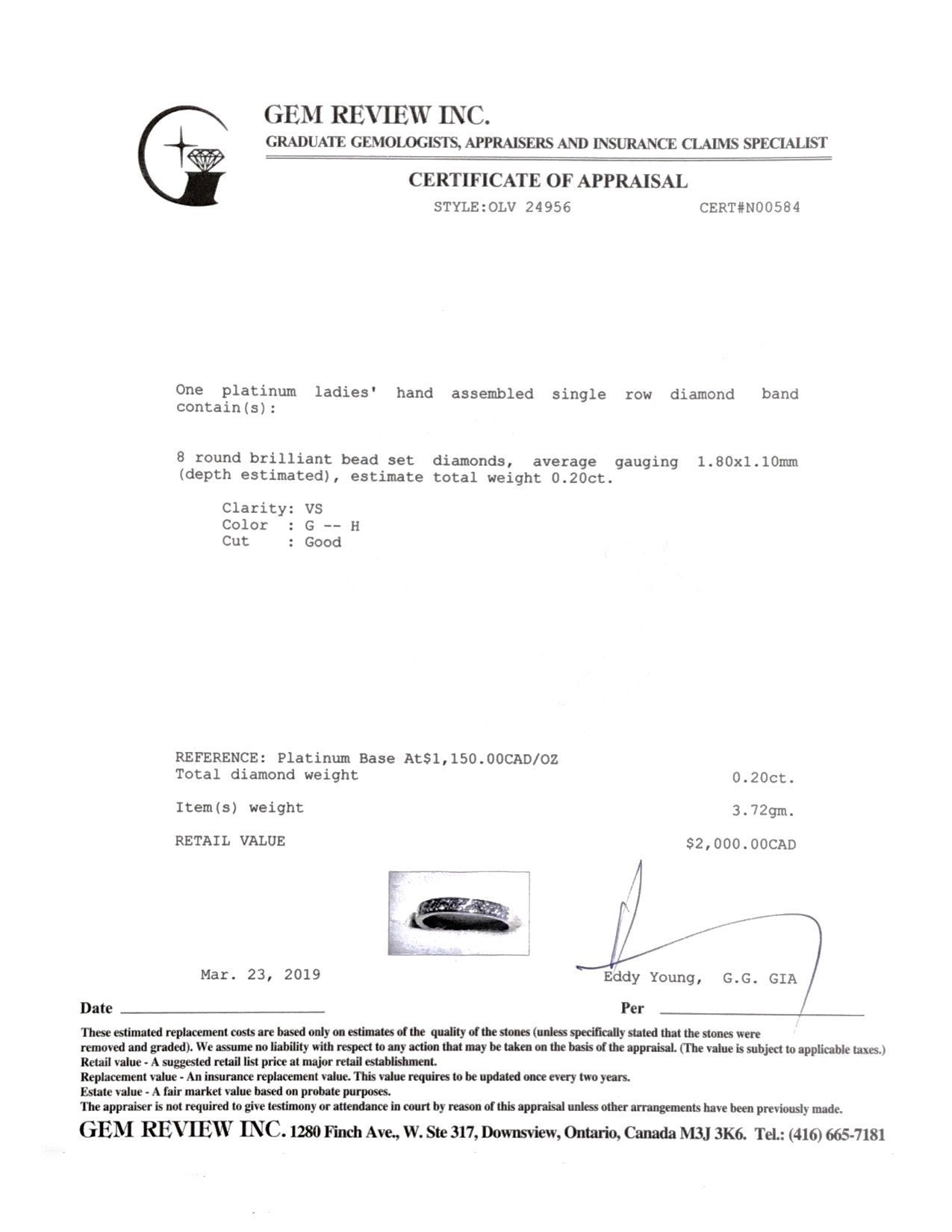 Half-Circle Diamond Wedding Band Ring