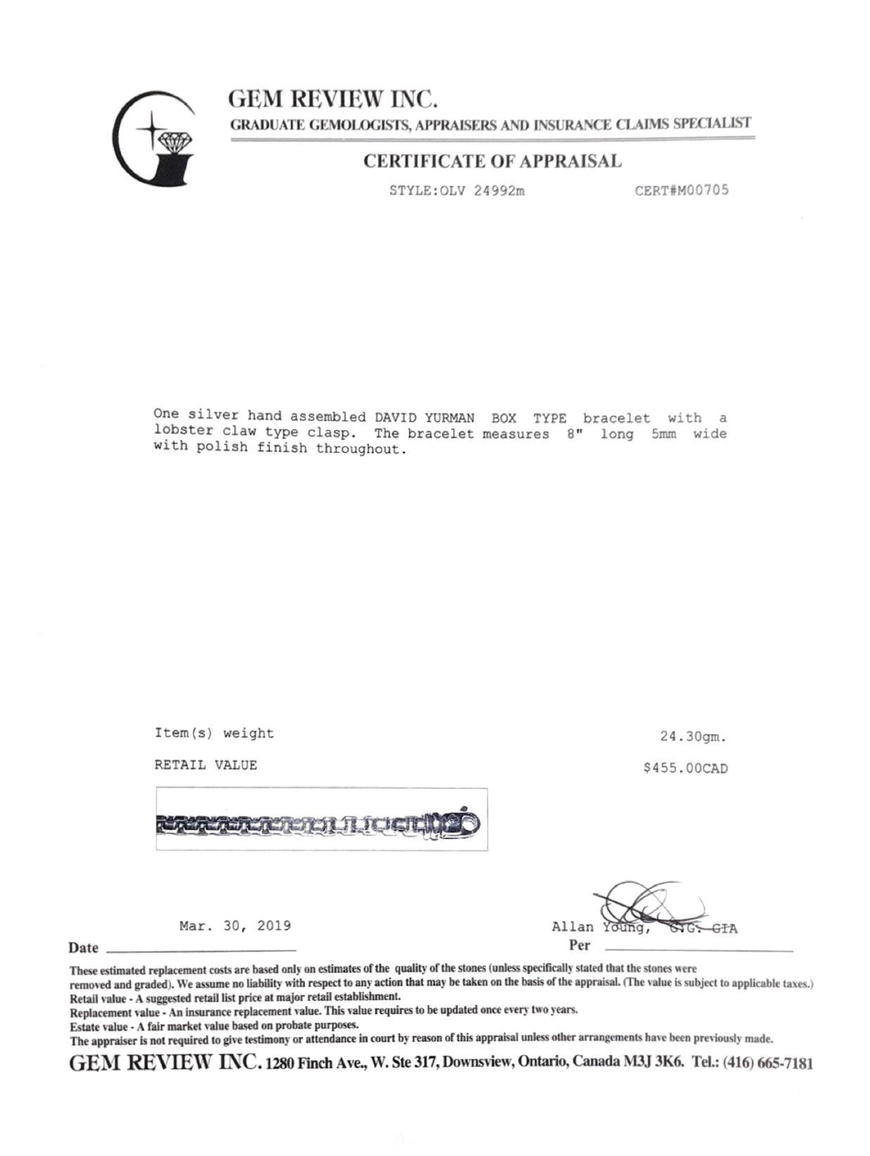 David Yurman 5 mm Box Chain Bracelet